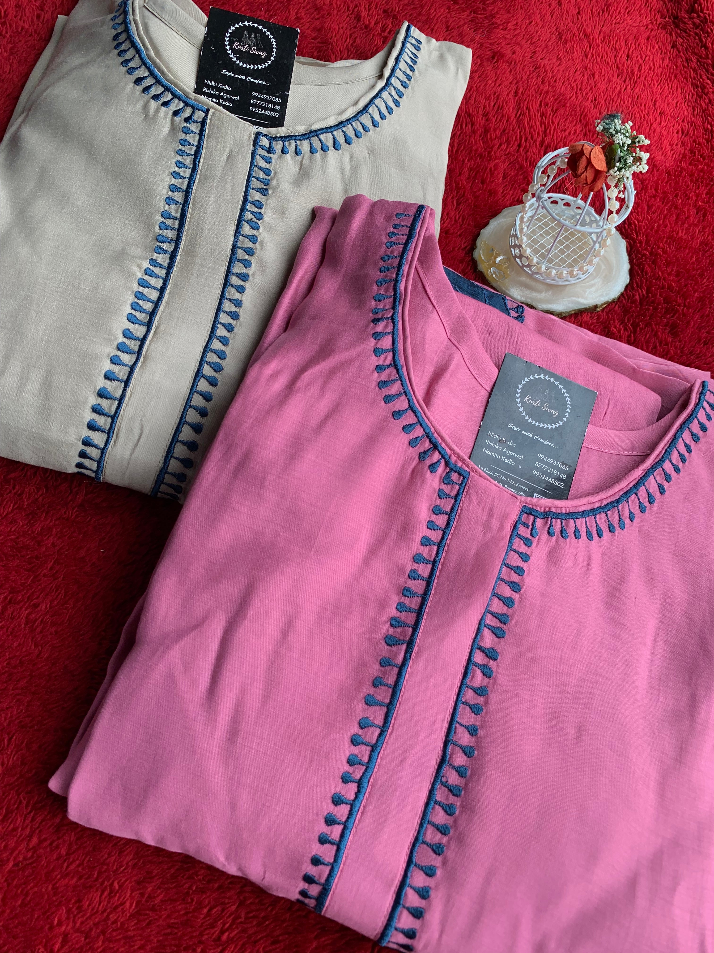 "PRIYAL" Summer Style Mul Chanderi Kurta Set🎀 | KurtiSwag