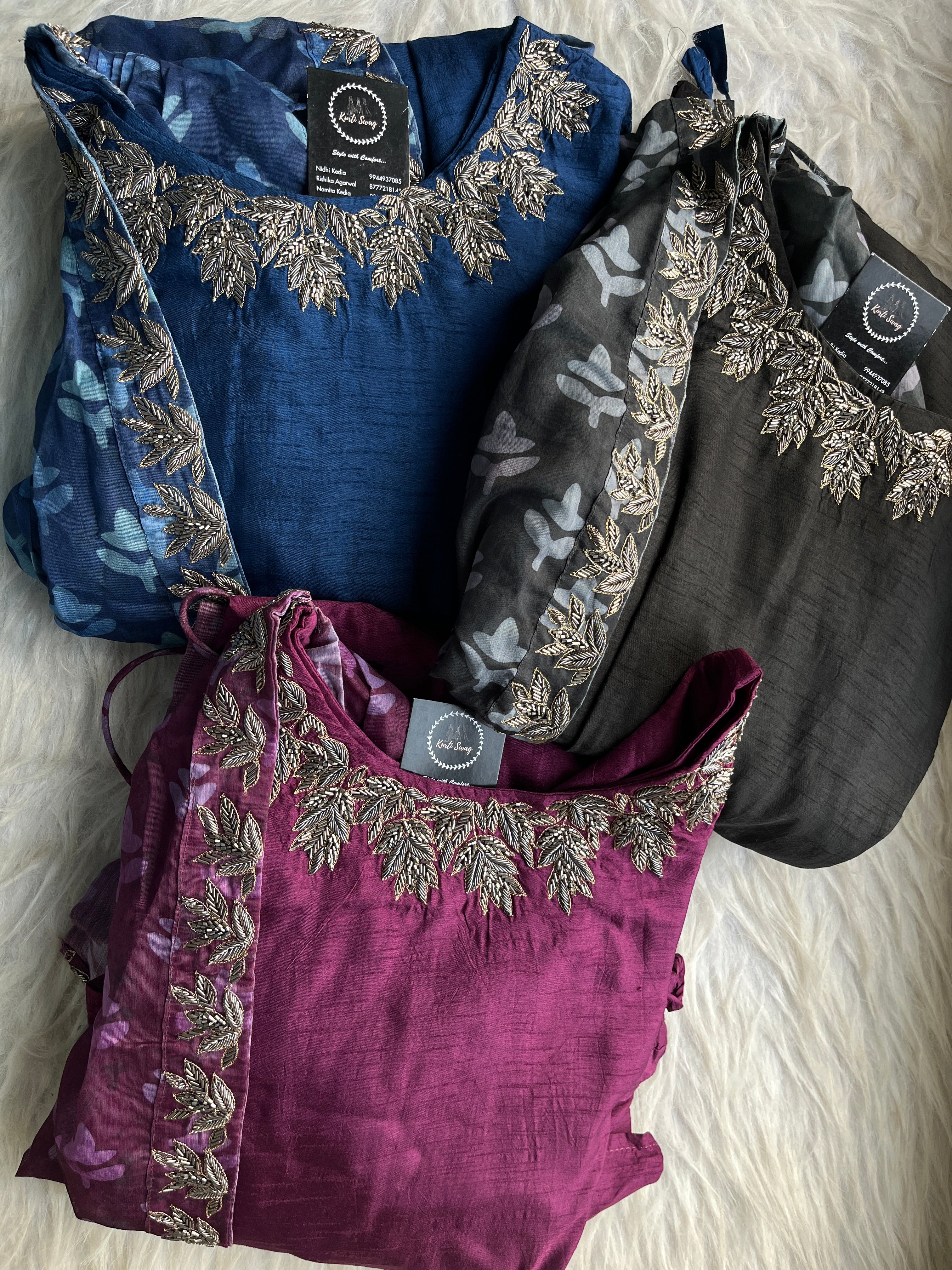 “LUXE” Dola Silk Tunic With Attached Dupatta - Indowestern✨ | KurtiSwag