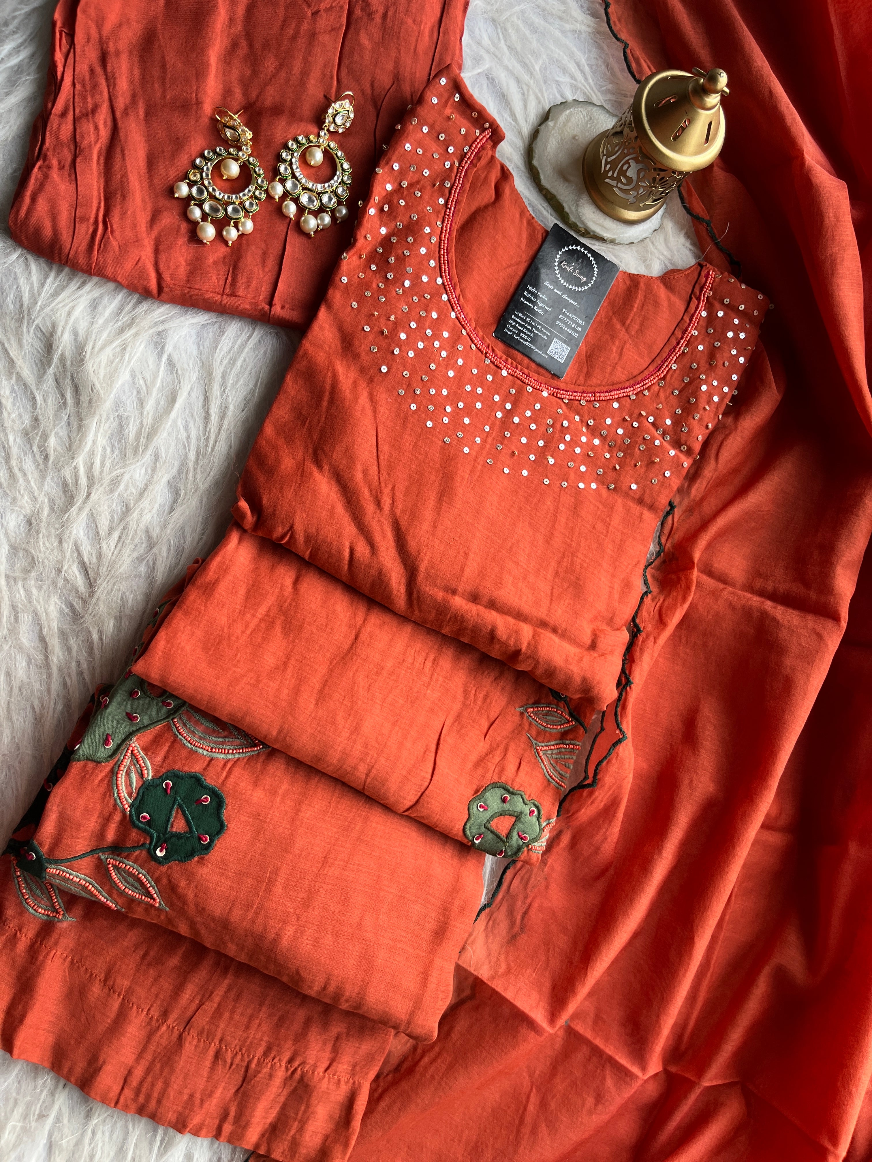 “ALBELI” Premium Mul Chanderi A Line Suit sets 💕❤️✨ | KurtiSwag