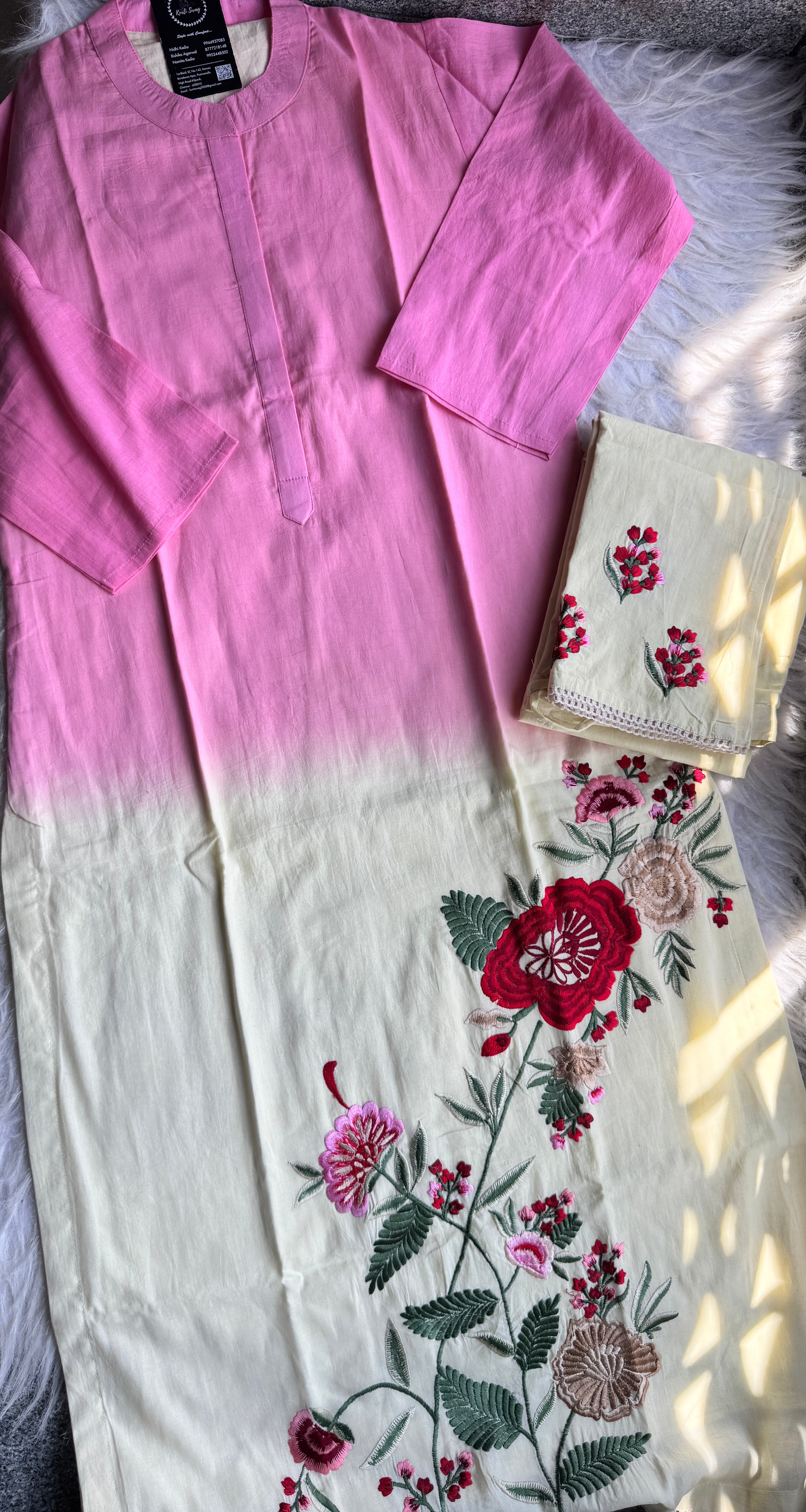 “MAUSAM” Pure Cotton Kurti In Ombré Shades | KurtiSwag