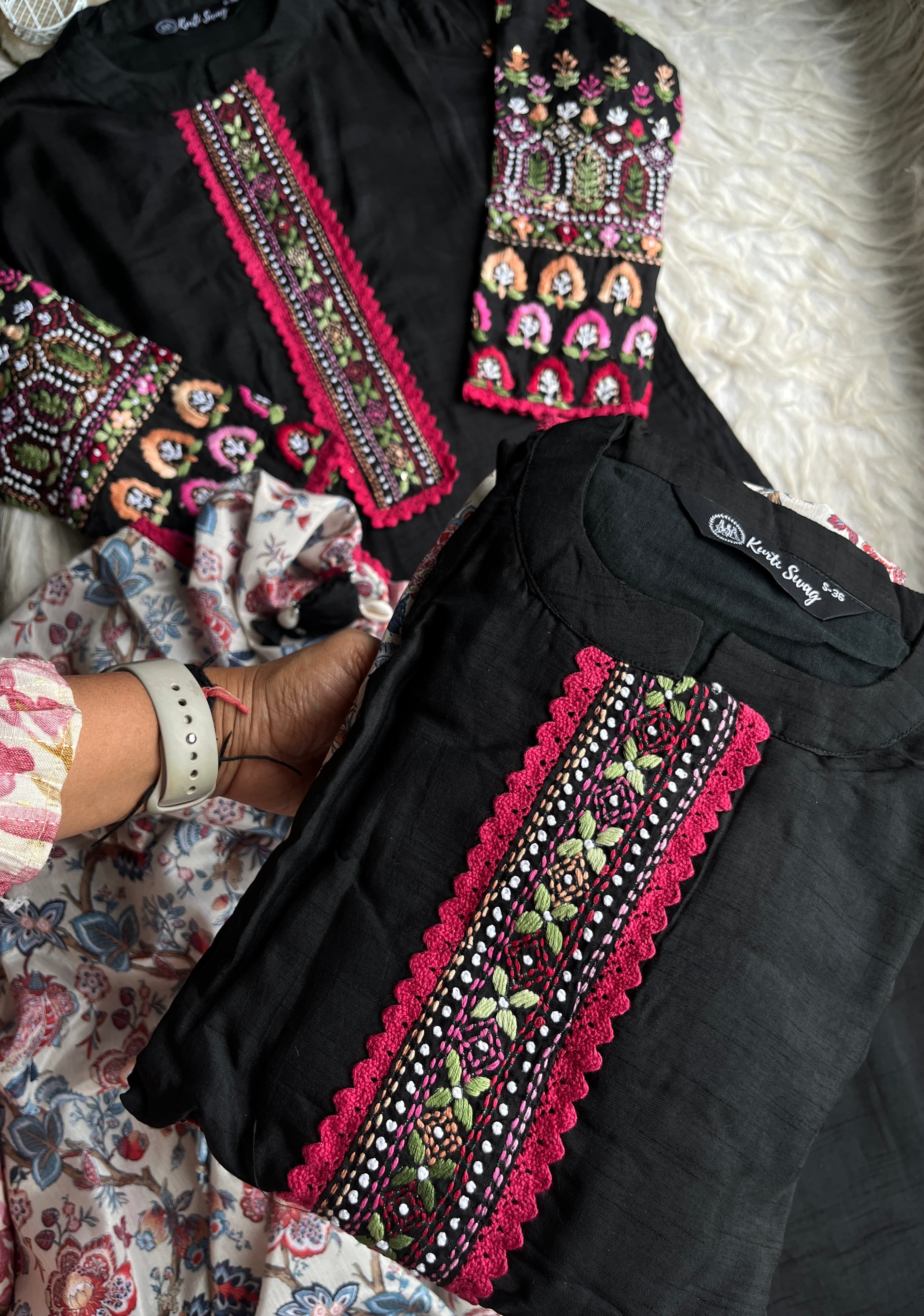 “SHABNAM” Dola Silk Thread Embroidery Suit Set ✨♥️ | KurtiSwag