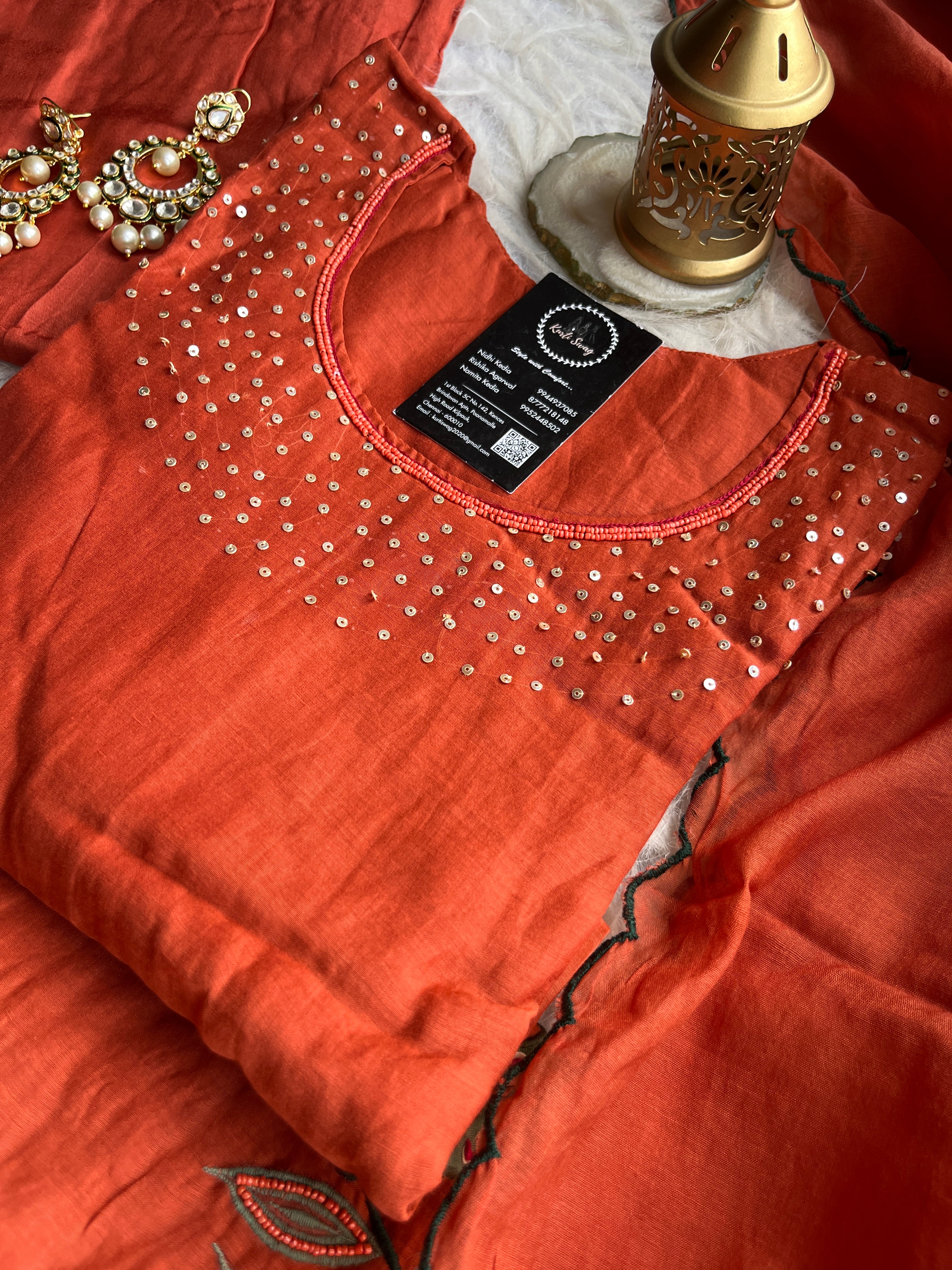 “ALBELI” Premium Mul Chanderi A Line Suit sets 💕❤️✨ | KurtiSwag