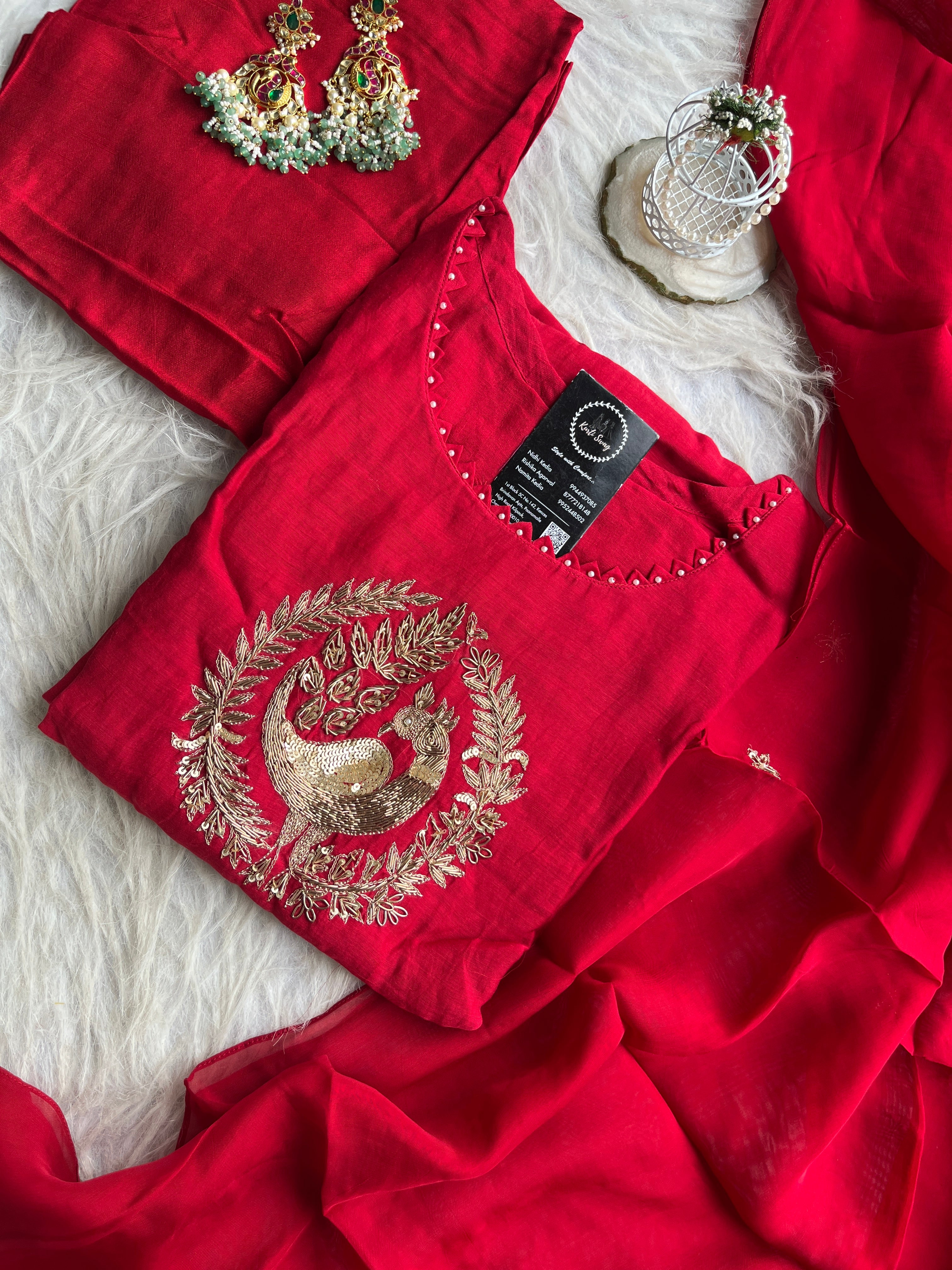 “MORNII” Premium Mul Chanderi Festive Wear Suit Set ✨💕♥️ | KurtiSwag