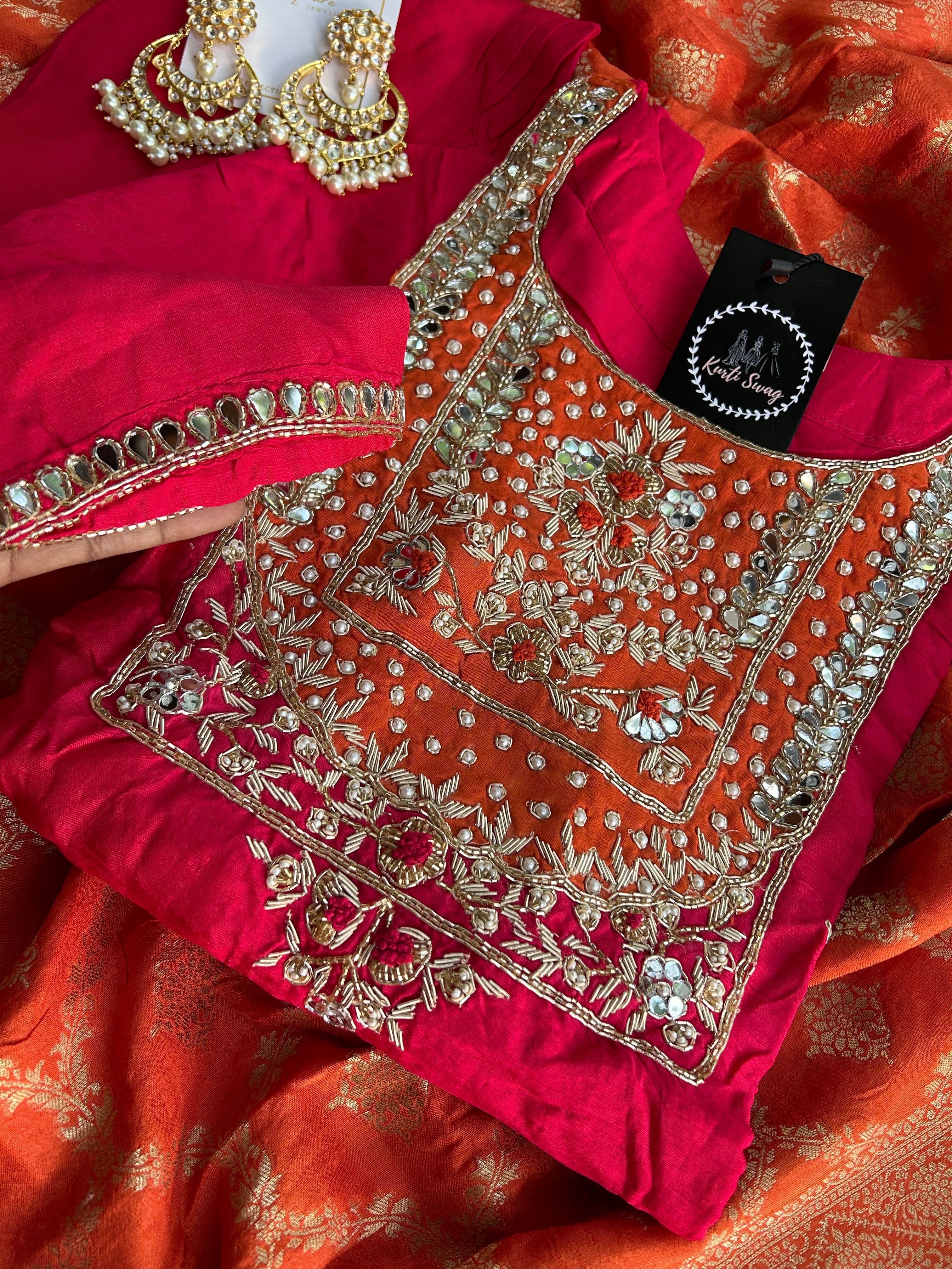 “RADHA” Festive Dola Silk Suit With Banarasi Dupatta ♥️✨ | KurtiSwag