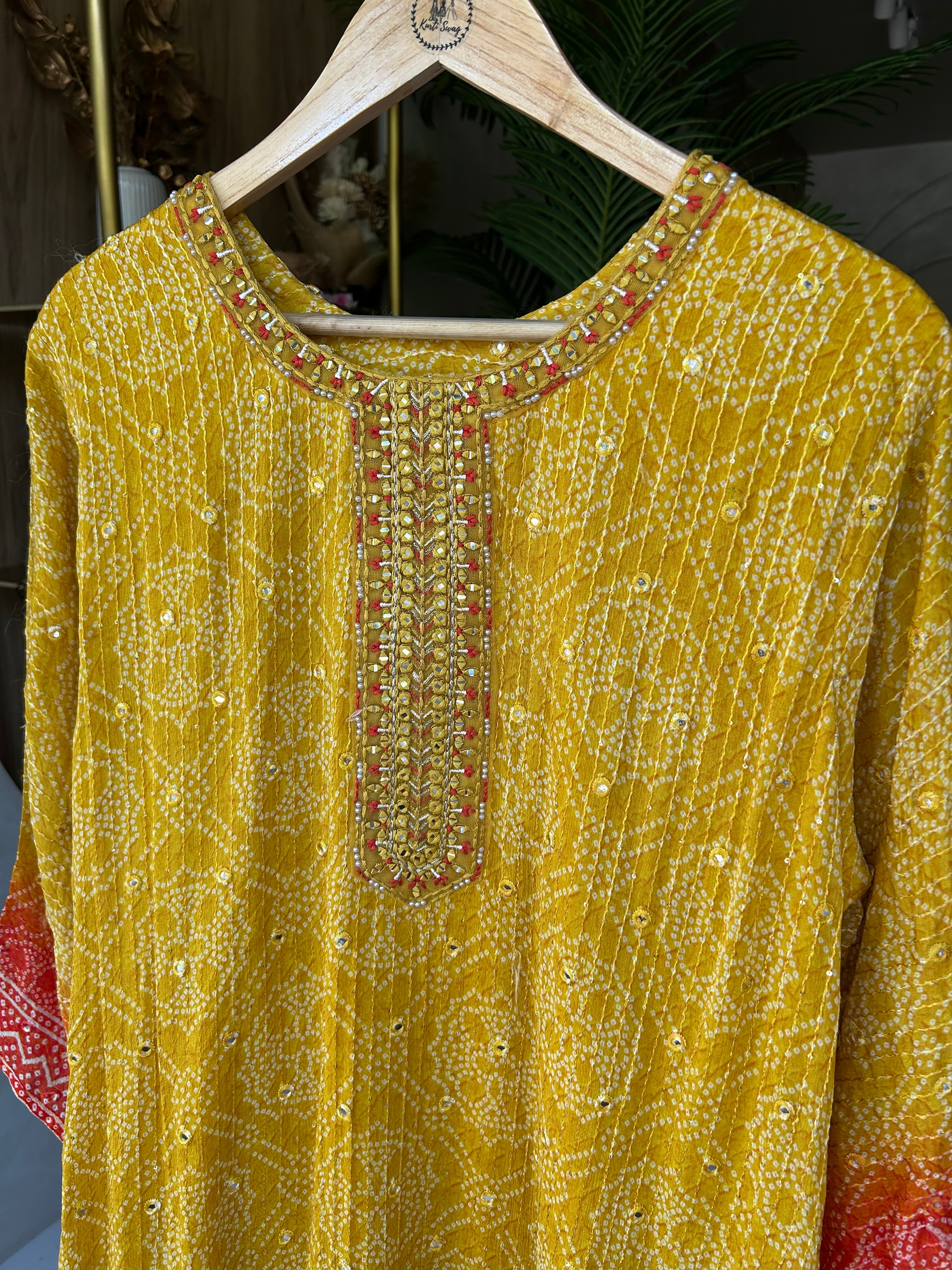 “YELLOW MELLOW” Premium Silk Kurta With Tassels ✨ | KurtiSwag