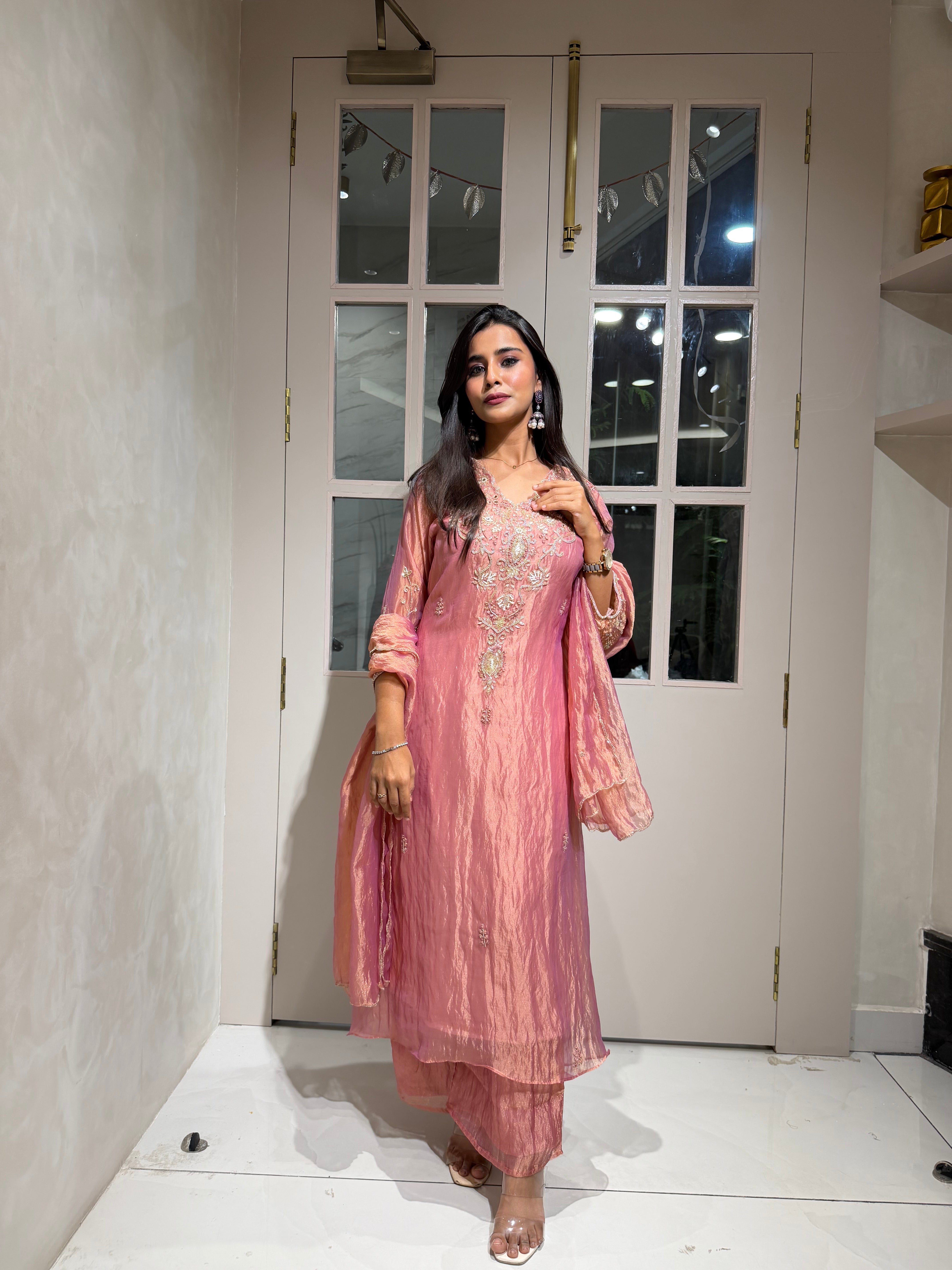 “SHAMITA” Premium Glass Tissue Suit Set ✨💕 | KurtiSwag