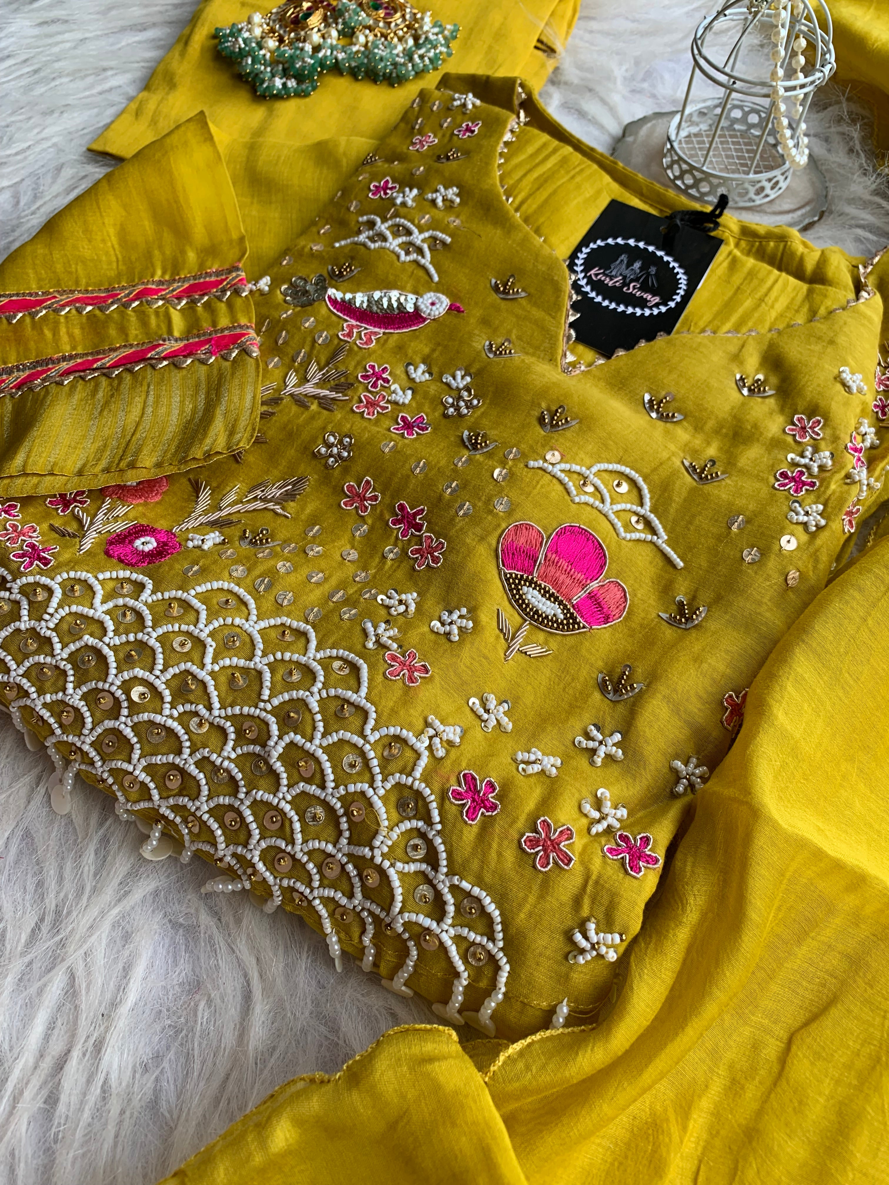 “GULNAAZ” Premium Mul Chanderi Festive Suit Set ✨💕 | KurtiSwag