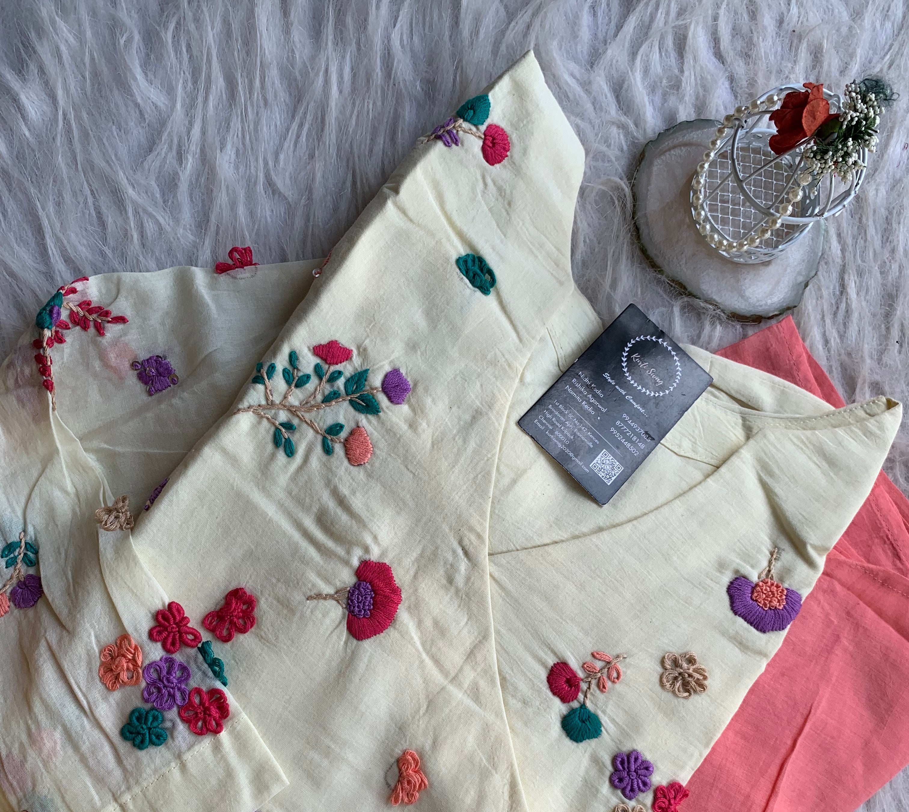 "ROSHNI" Pure Mul Cotton Kurti In Ombré Shades | KurtiSwag