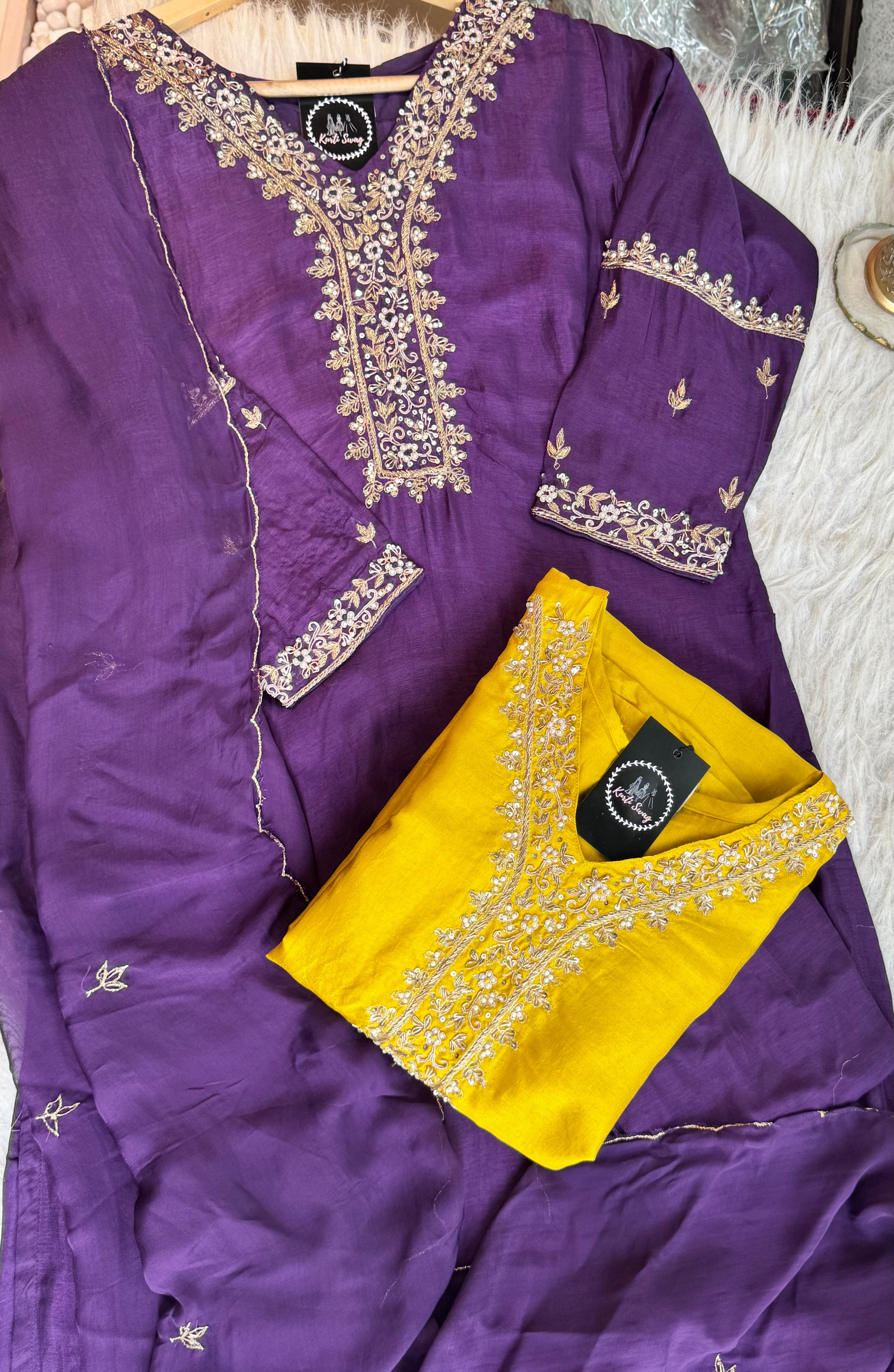 “REEMA” Dola Silk Festive Suit Set ✨💕 | KurtiSwag