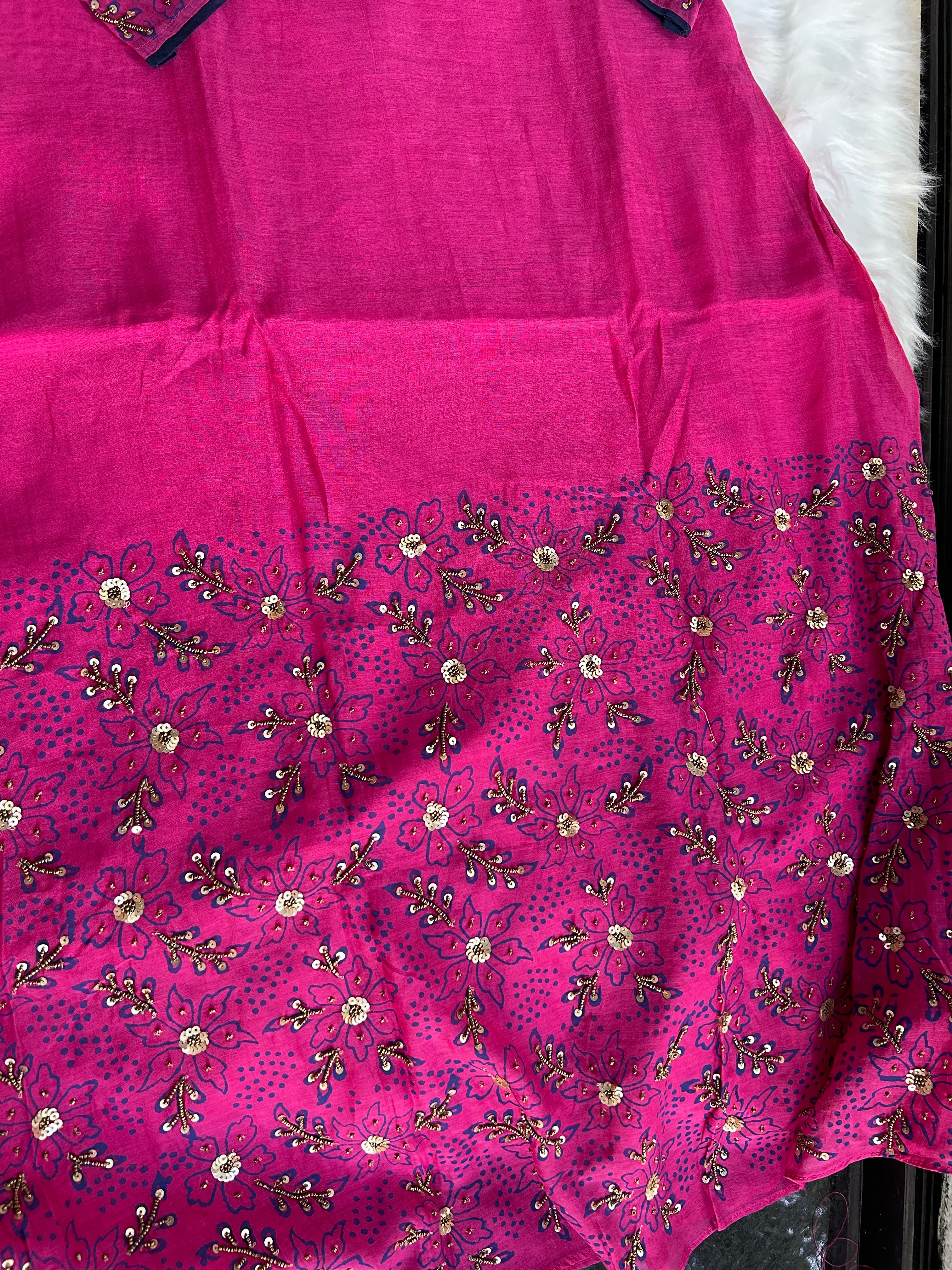 “KOMAL” Mul Chanderi Kurta Set | KurtiSwag