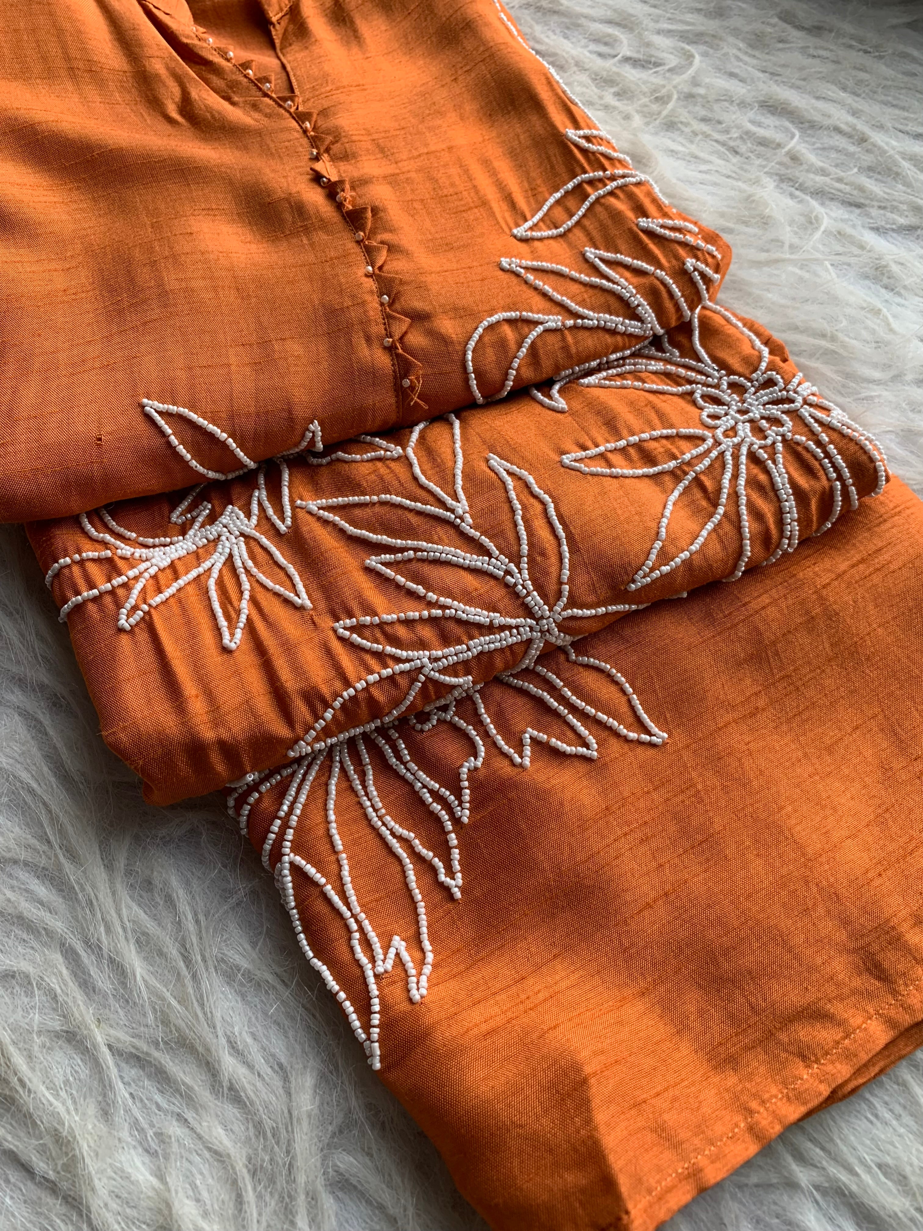 “YATIKA” Dola Silk Pearl Embellished Coord Set ✨❤️ | KurtiSwag