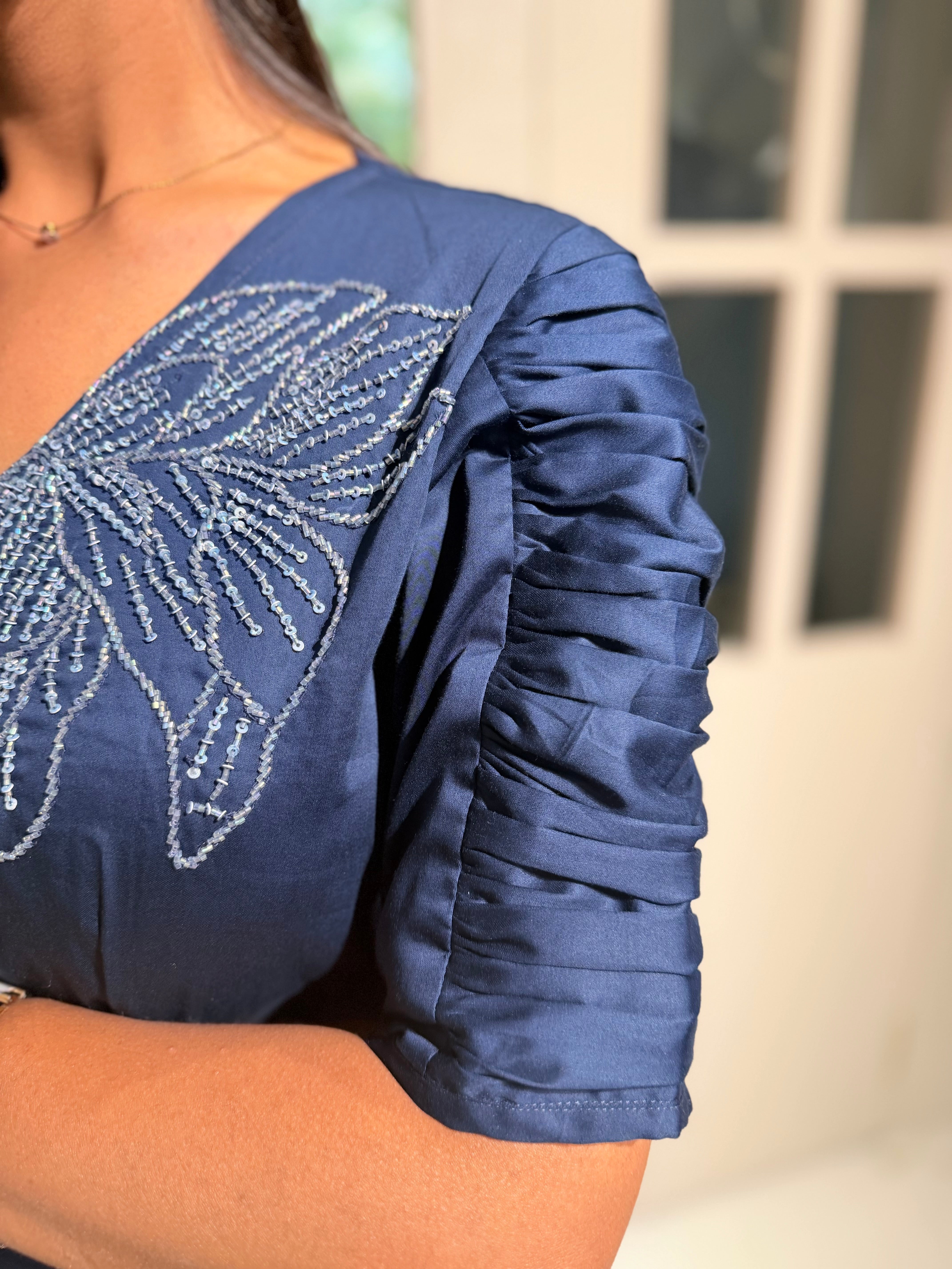 “ROYAL BLUE & MAROON” Flower Handwork Dress ✨🧿 | KurtiSwag