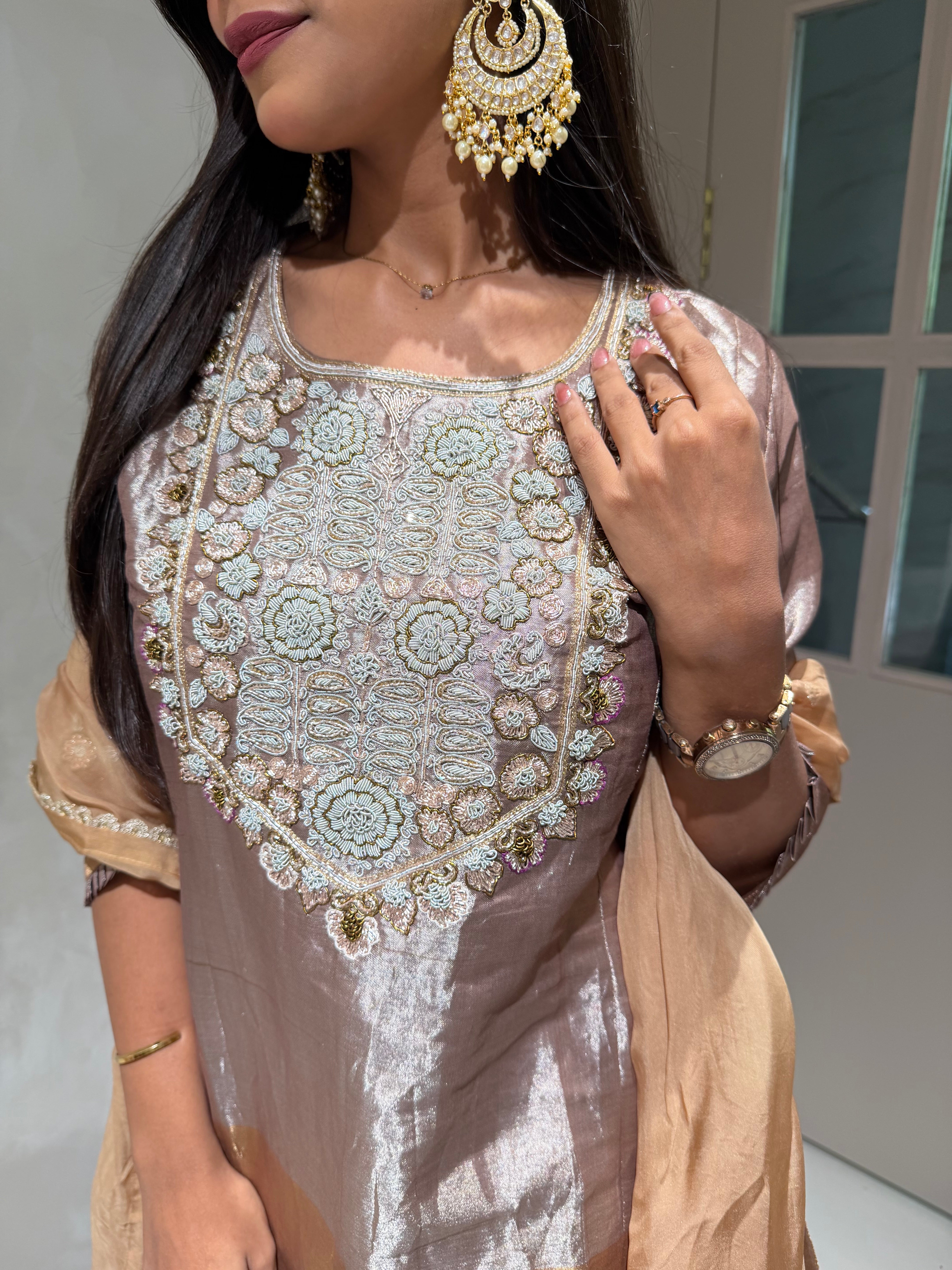 “BARKHA” Pure Tissue Silk Set ✨ | KurtiSwag
