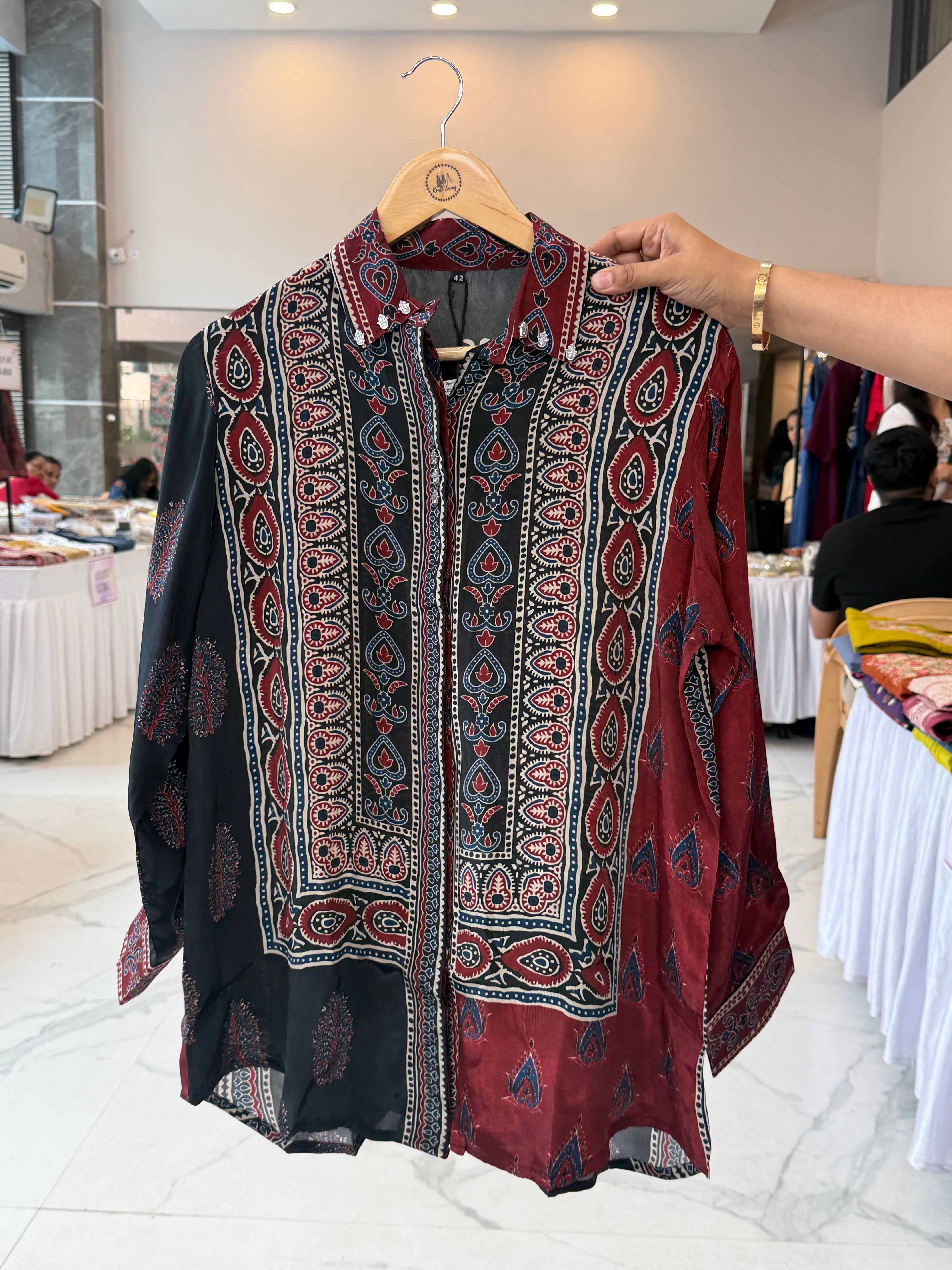 “AJRAKH” Premium Crape Shirts ✨ | KurtiSwag