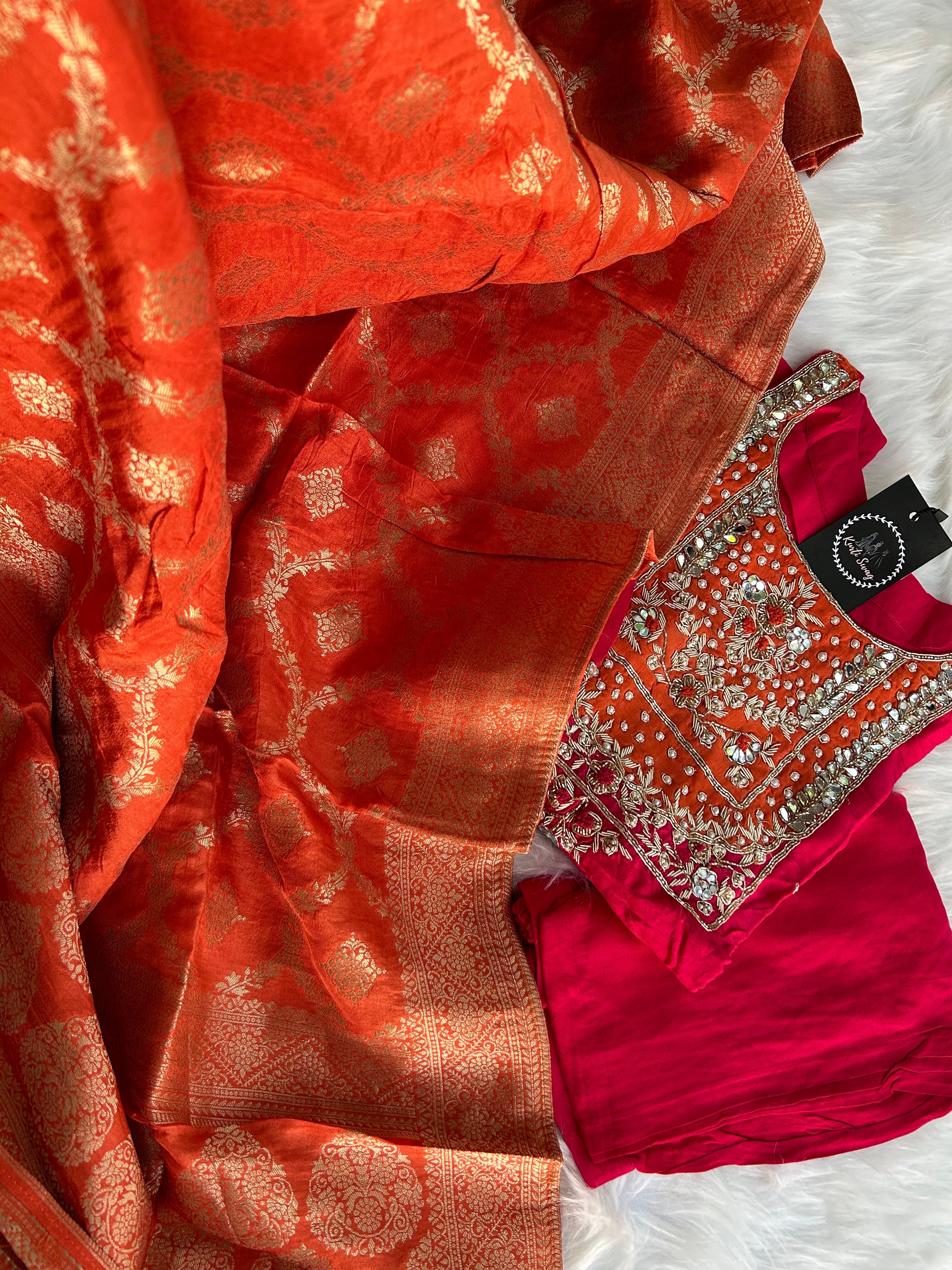“RADHA” Festive Dola Silk Suit With Banarasi Dupatta ♥️✨ | KurtiSwag
