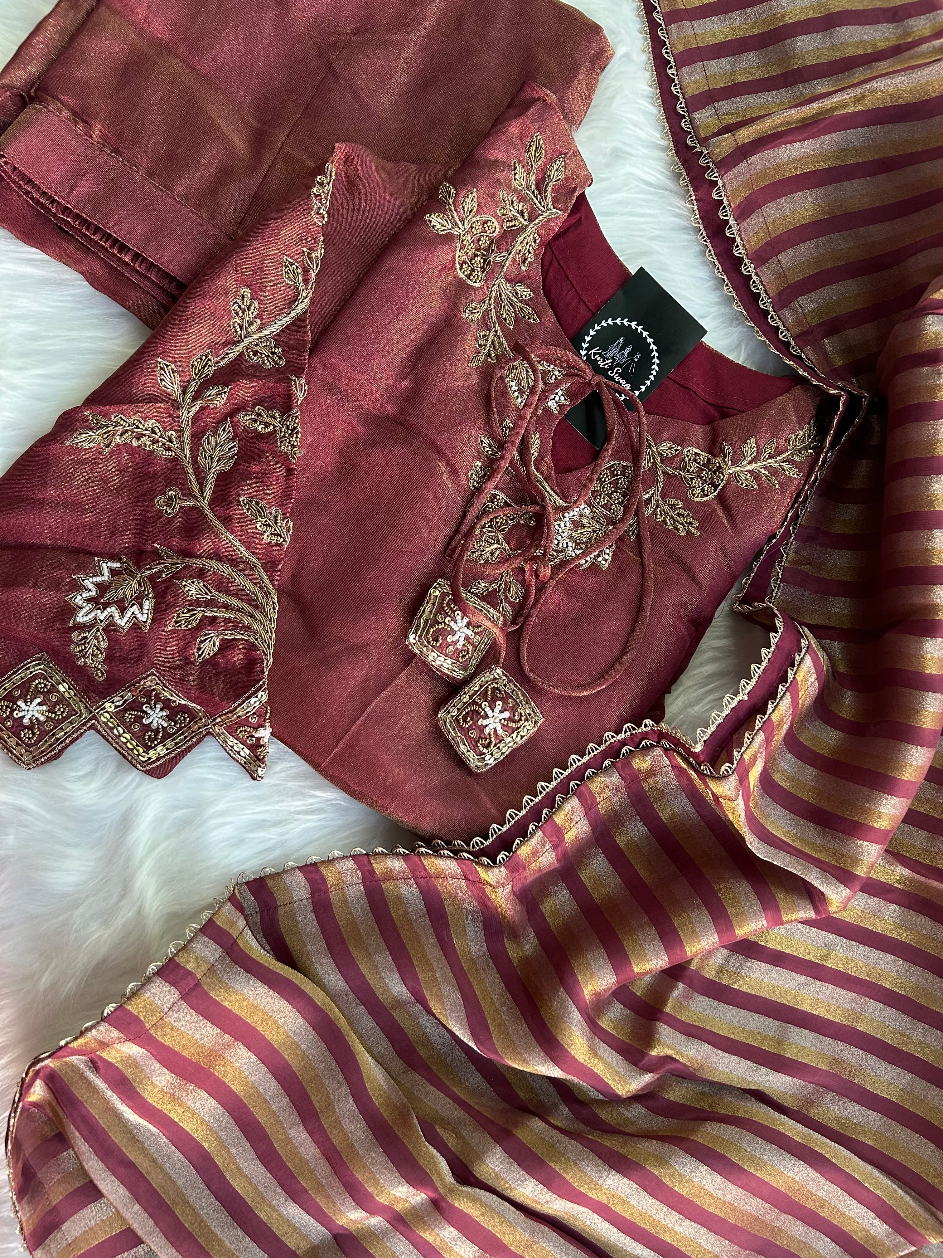 “KANISHKA” Festive Tissue Sharara Set ✨✨ | KurtiSwag