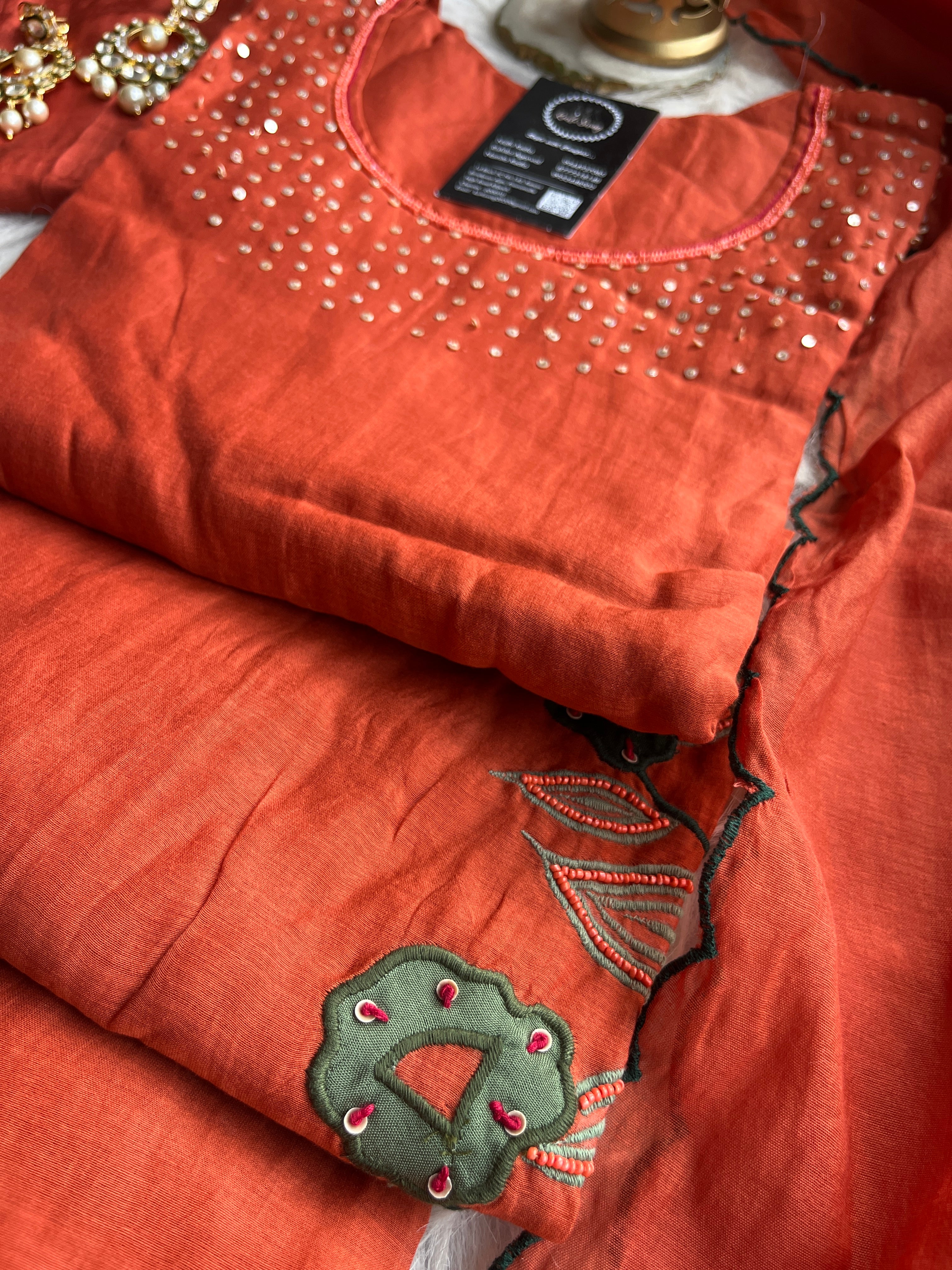 “ALBELI” Premium Mul Chanderi A Line Suit sets 💕❤️✨ | KurtiSwag