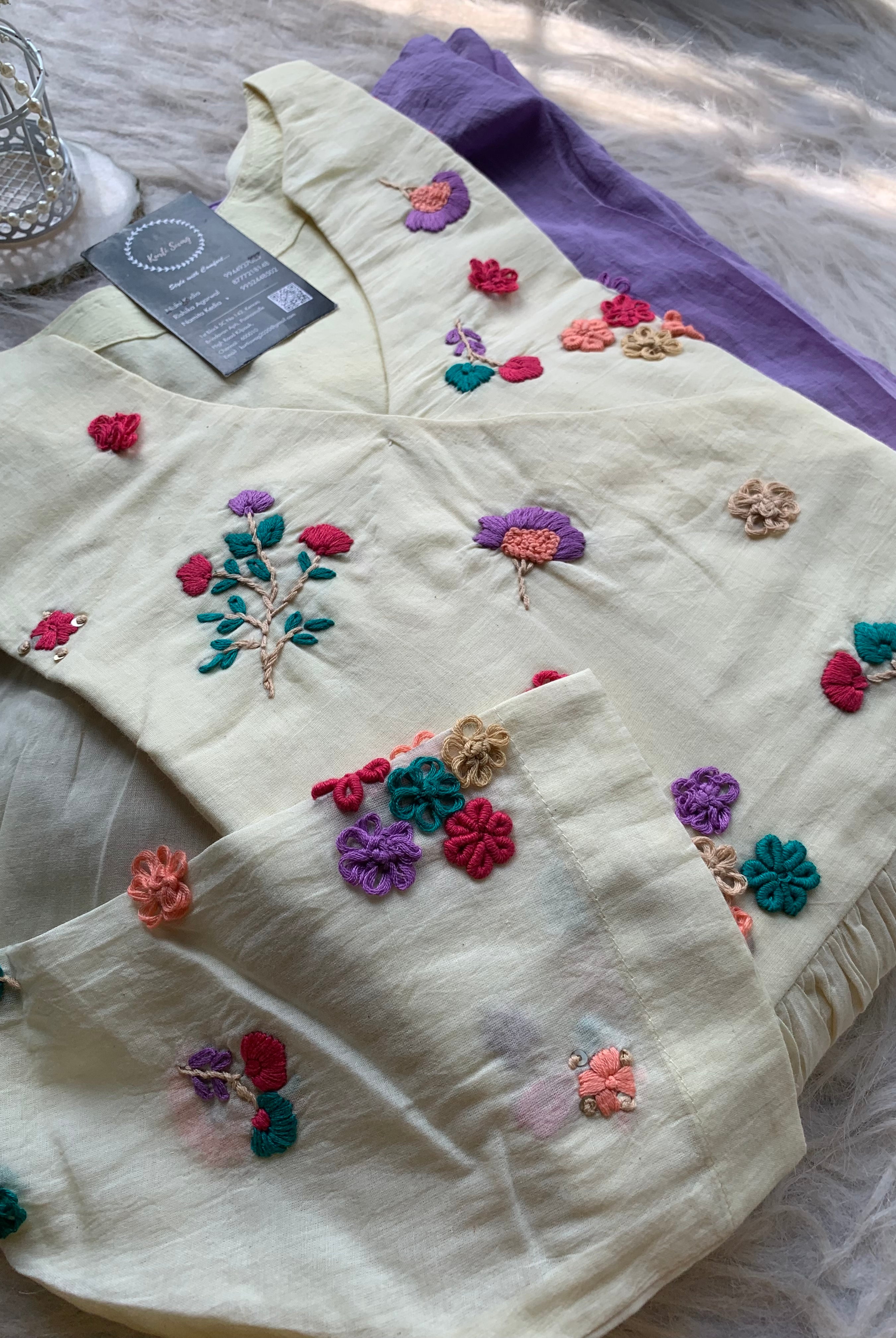"ROSHNI" Pure Mul Cotton Kurti In Ombré Shades | KurtiSwag