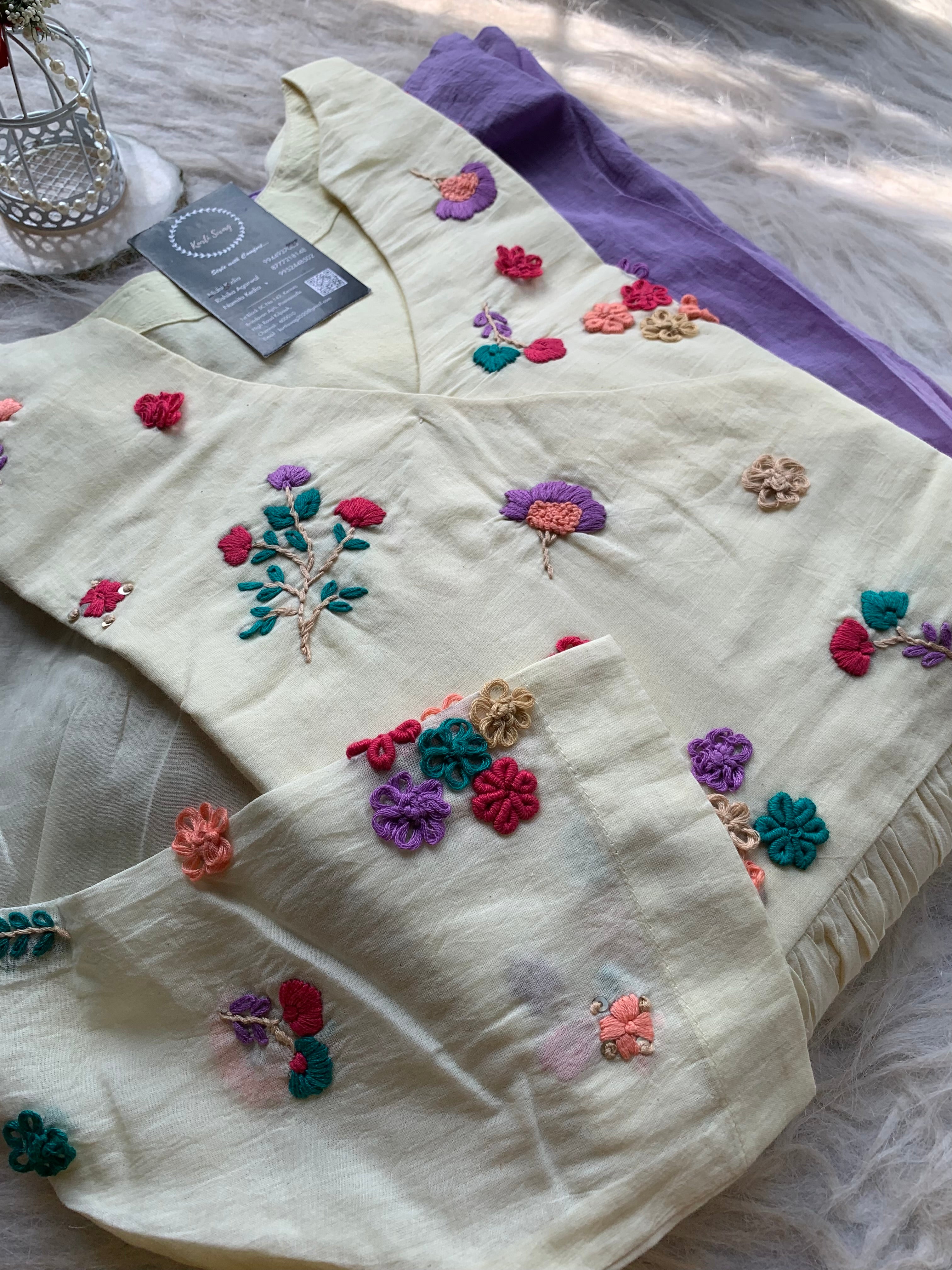 "ROSHNI" Pure Mul Cotton Kurti In Ombré Shades | KurtiSwag