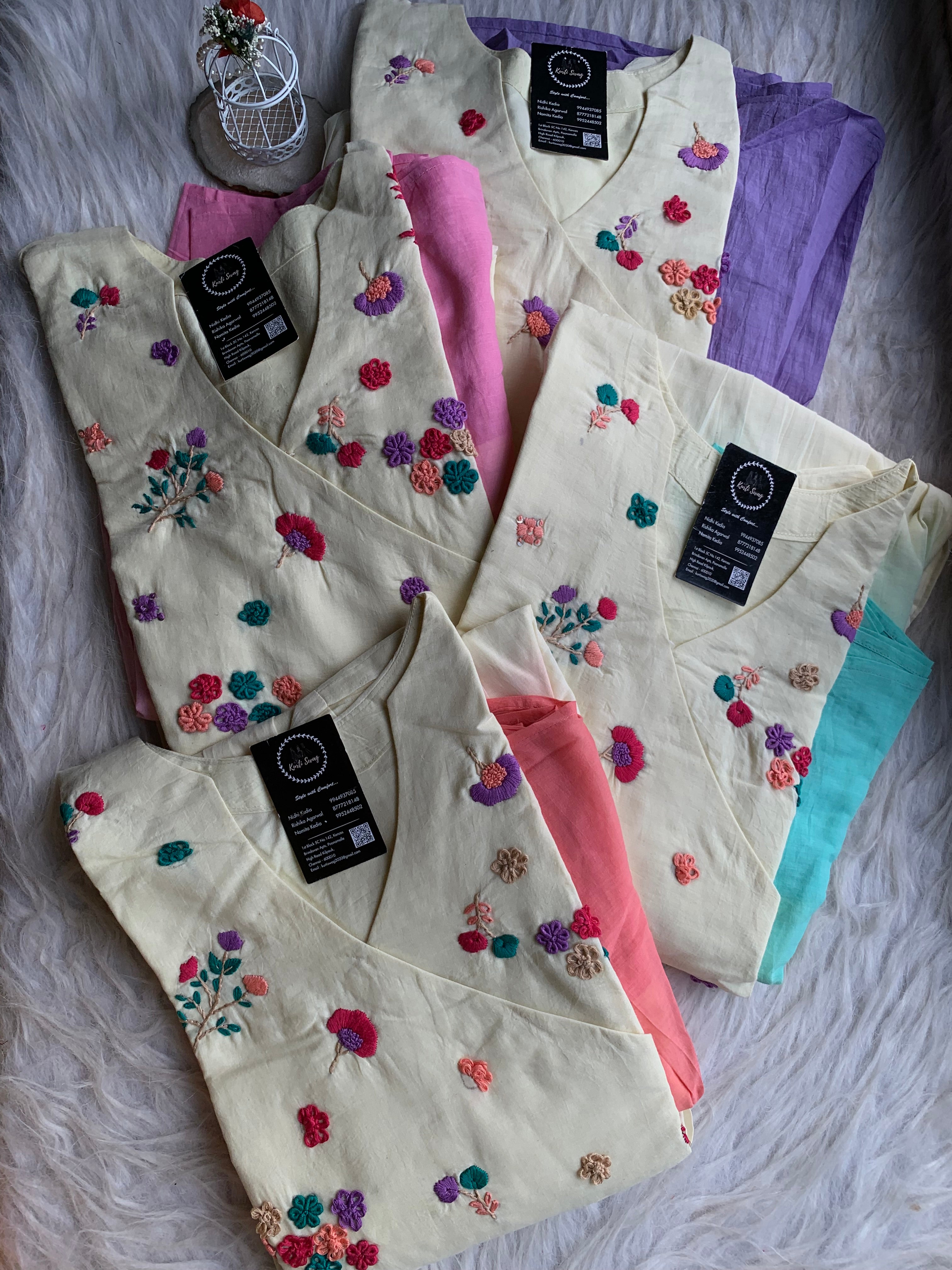 "ROSHNI" Pure Mul Cotton Kurti In Ombré Shades | KurtiSwag