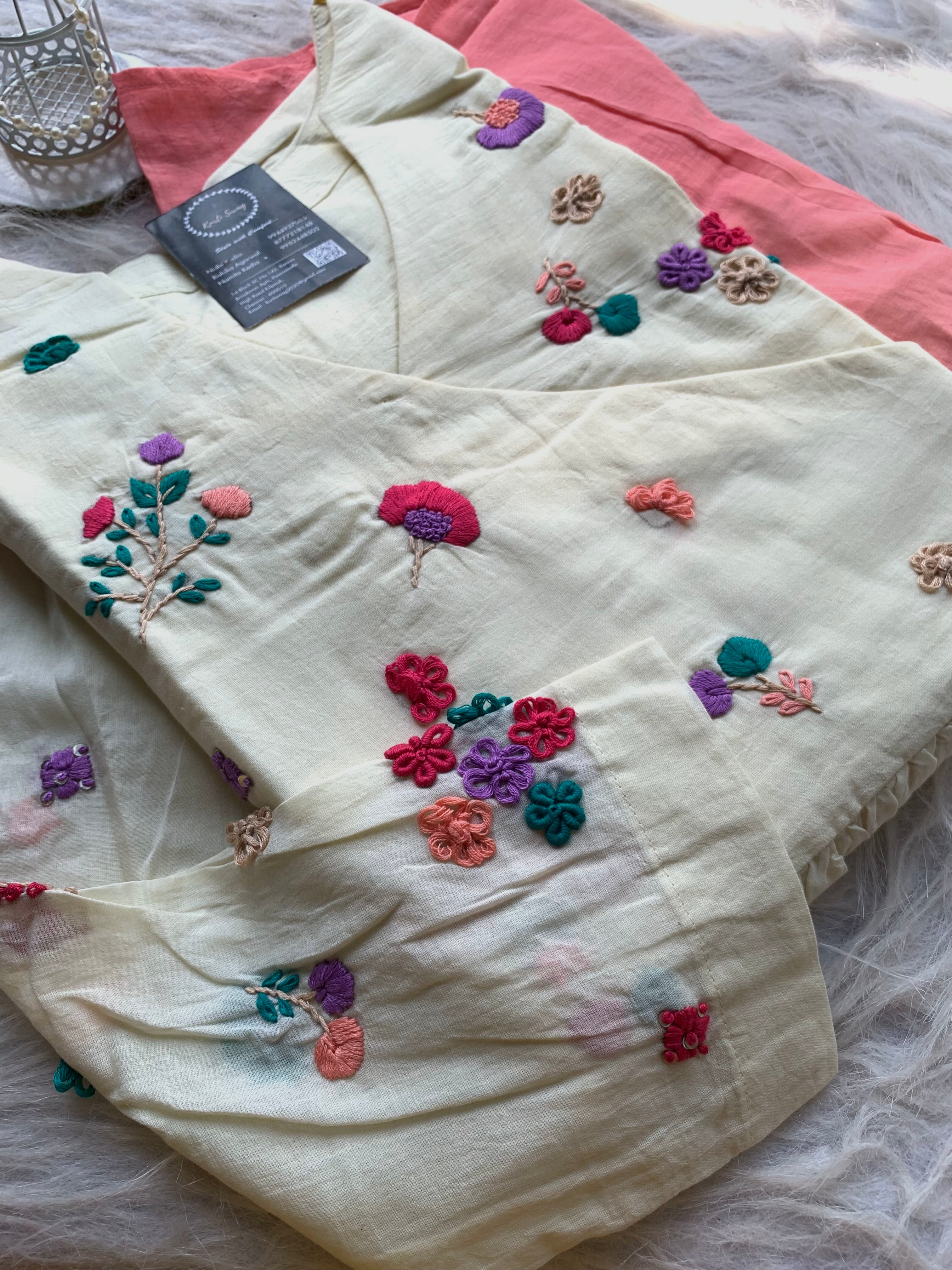"ROSHNI" Pure Mul Cotton Kurti In Ombré Shades | KurtiSwag