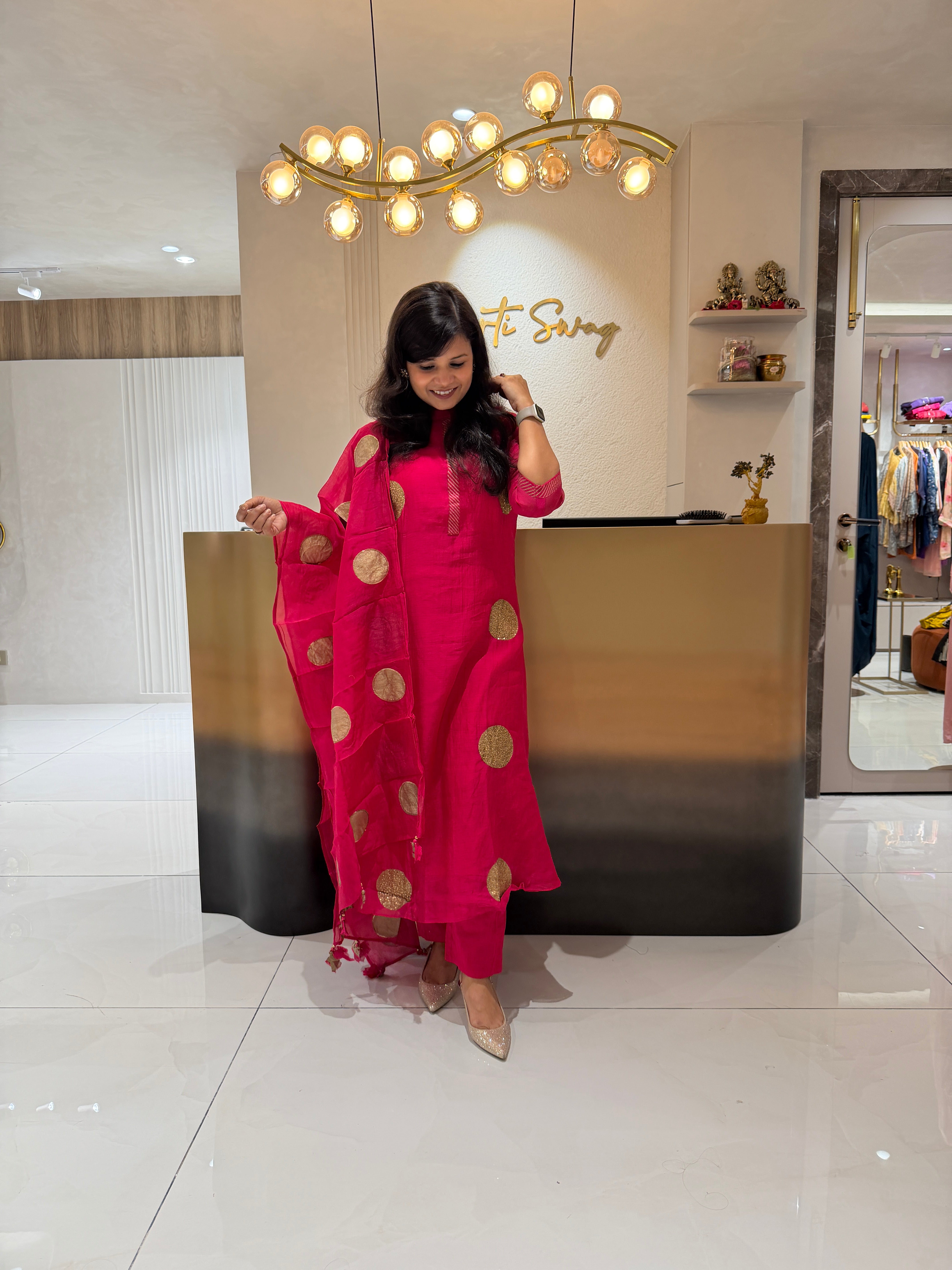 “KEERTHI” Mul Chanderi A Line Sequence Suit Set ✨💕 | KurtiSwag