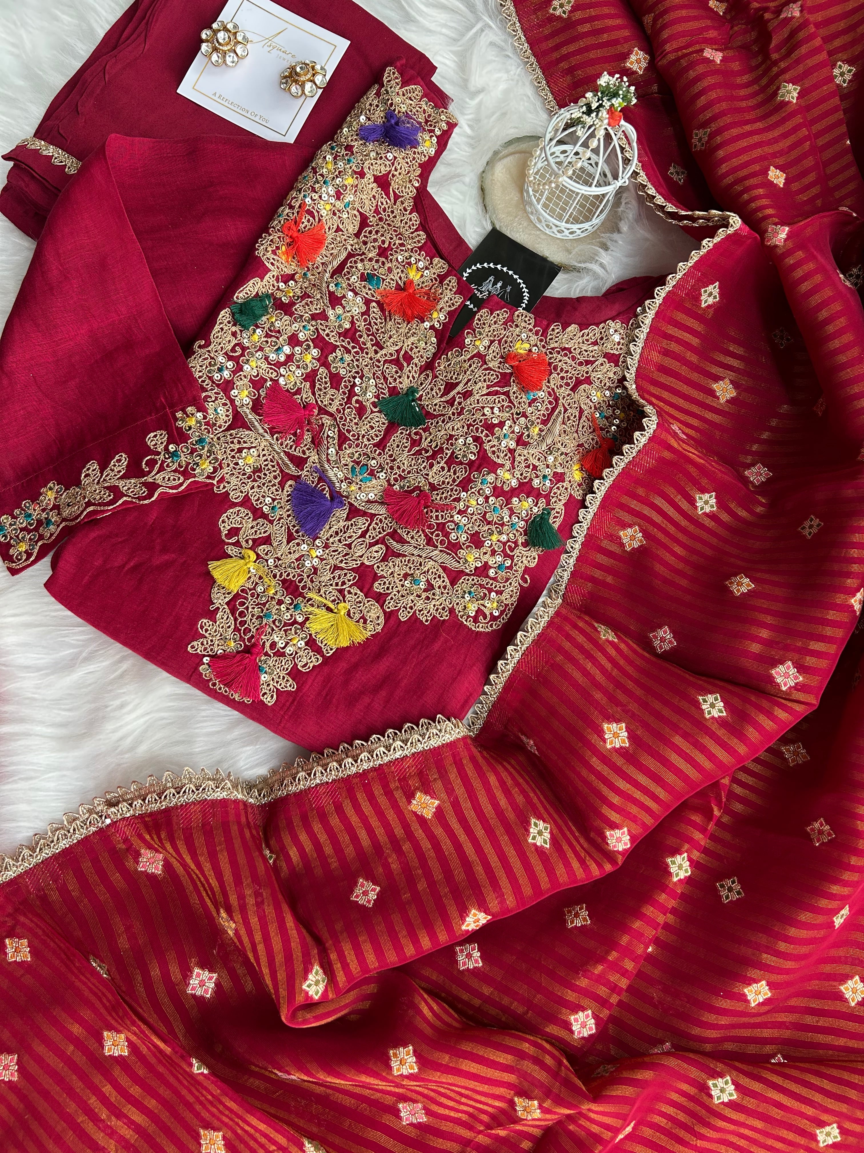 “PRAGYA” Mul Chanderi Festive Wear Suit Set ♥️✨ | KurtiSwag