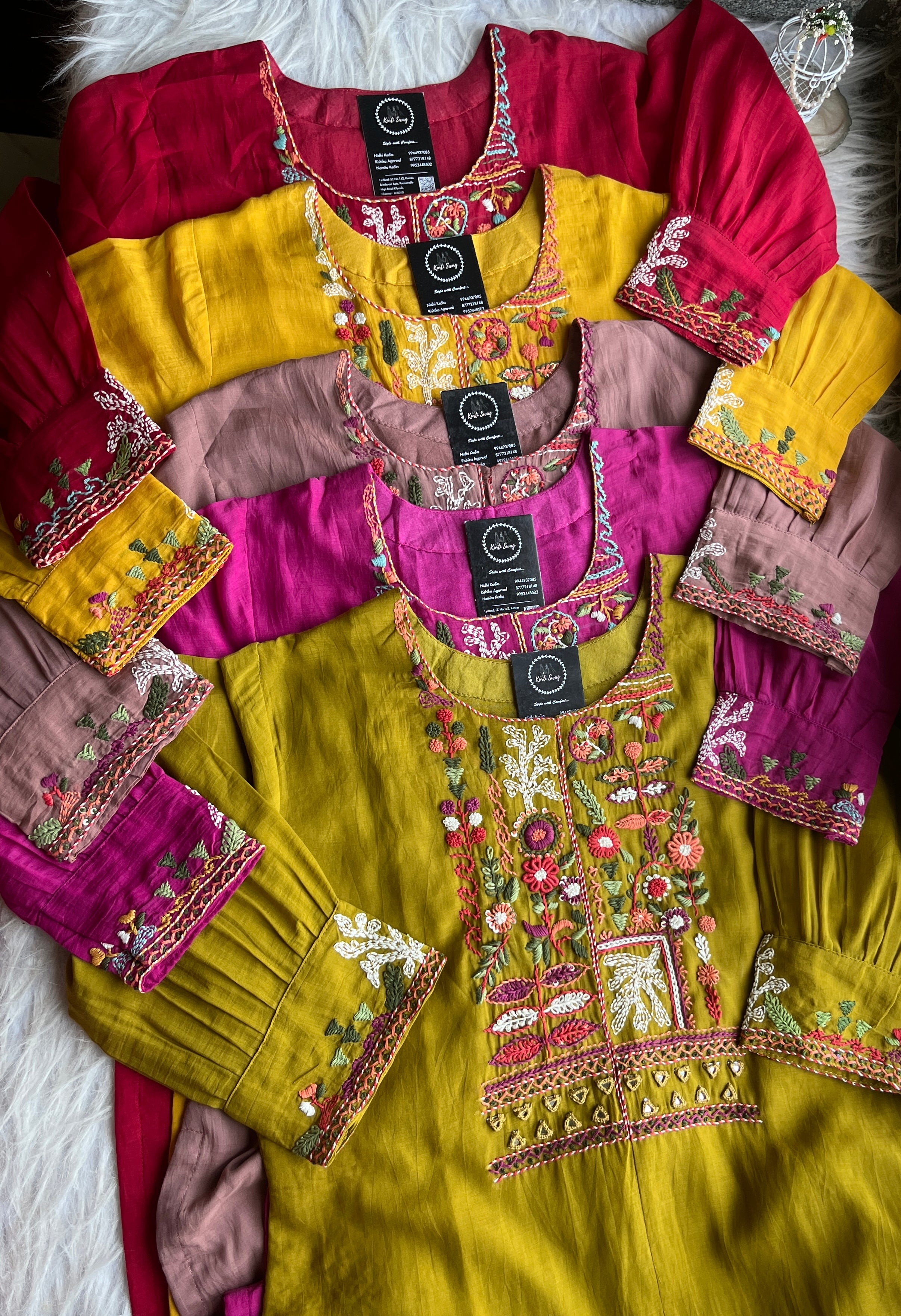 “ALANKAAR” Premium Mul Chanderi Thread Embroidered Suit Set ✨❤️✨ | KurtiSwag