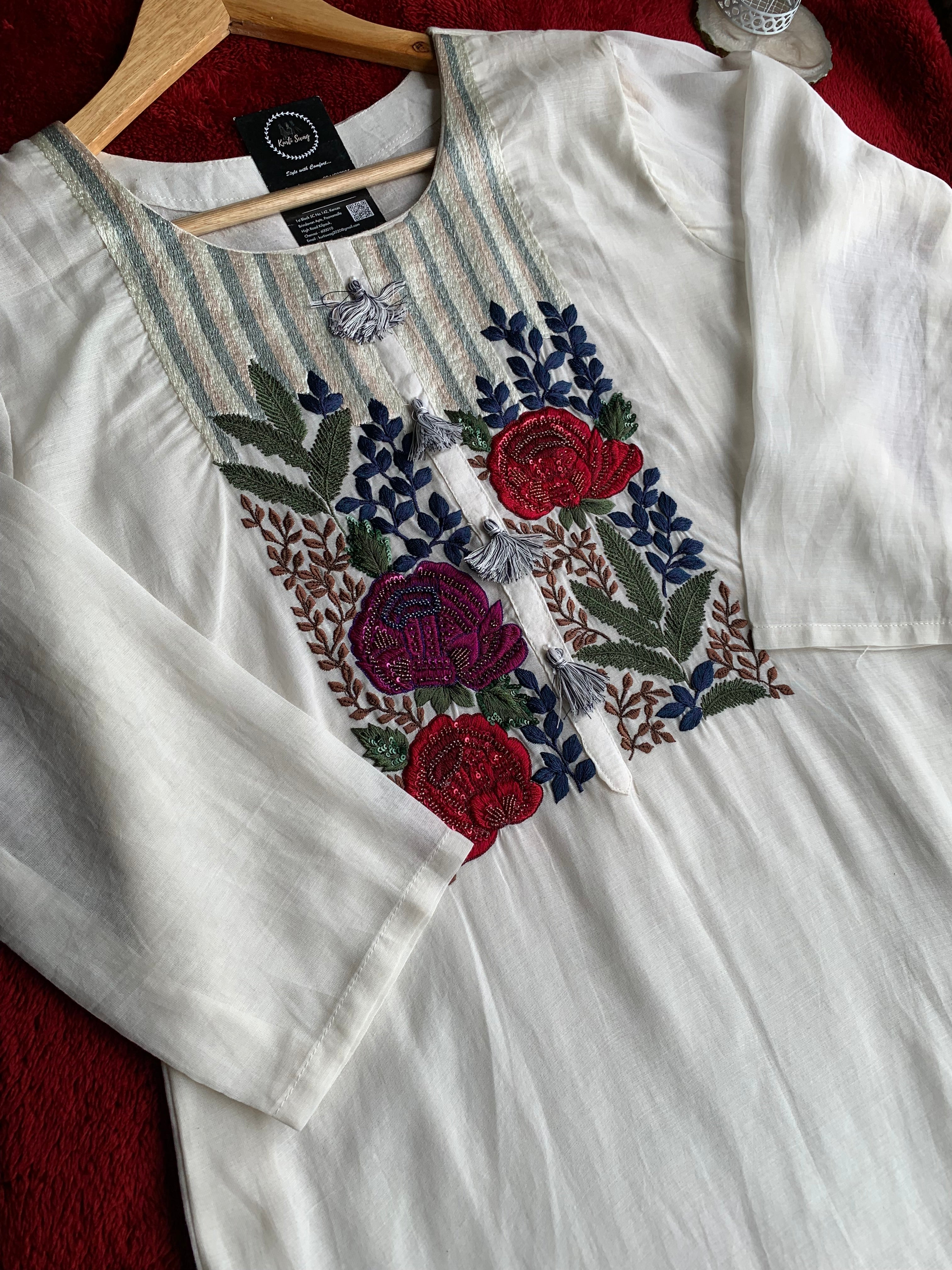 “LATIKA” Mul Chanderi Threadwork Suit Set ✨♥️ | KurtiSwag