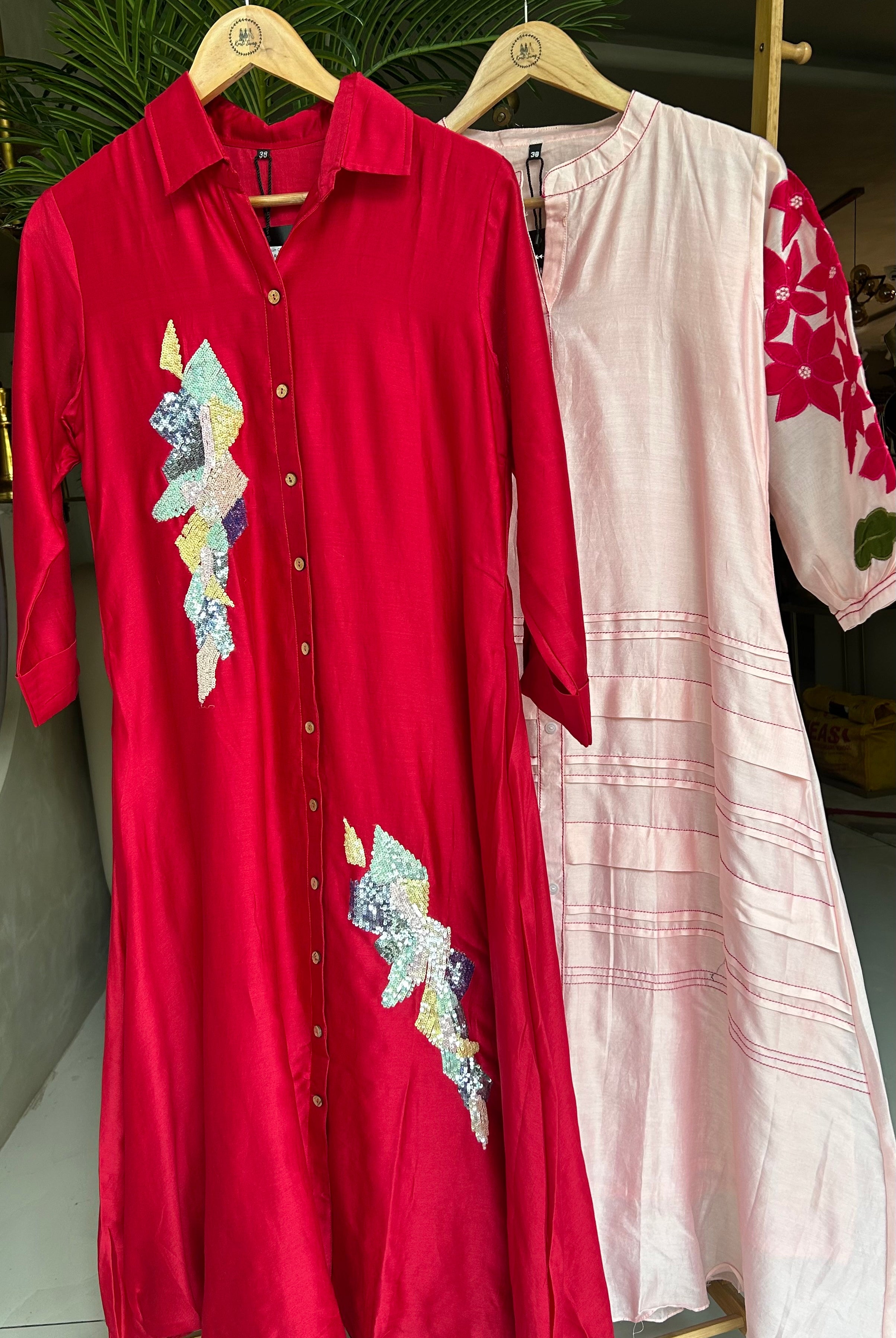 “ALEXA” Premium Chanderi Dress ❤️ | KurtiSwag