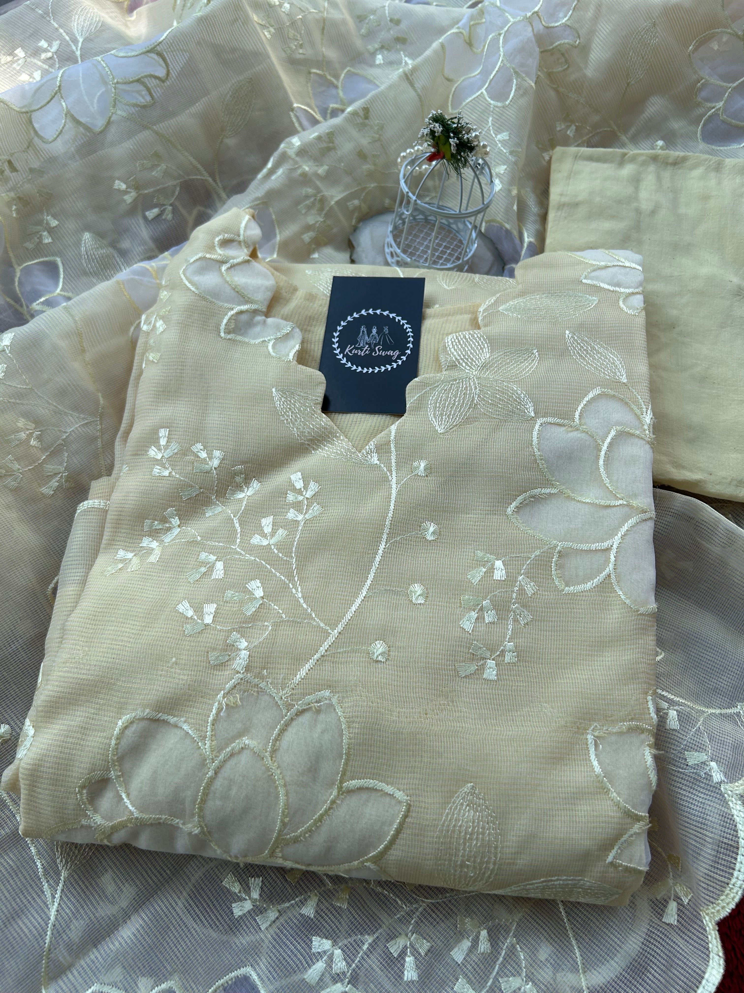 “KOTA PASTEL GARDEN” Premium Kota Kurta Suit Set✨💕 | KurtiSwag
