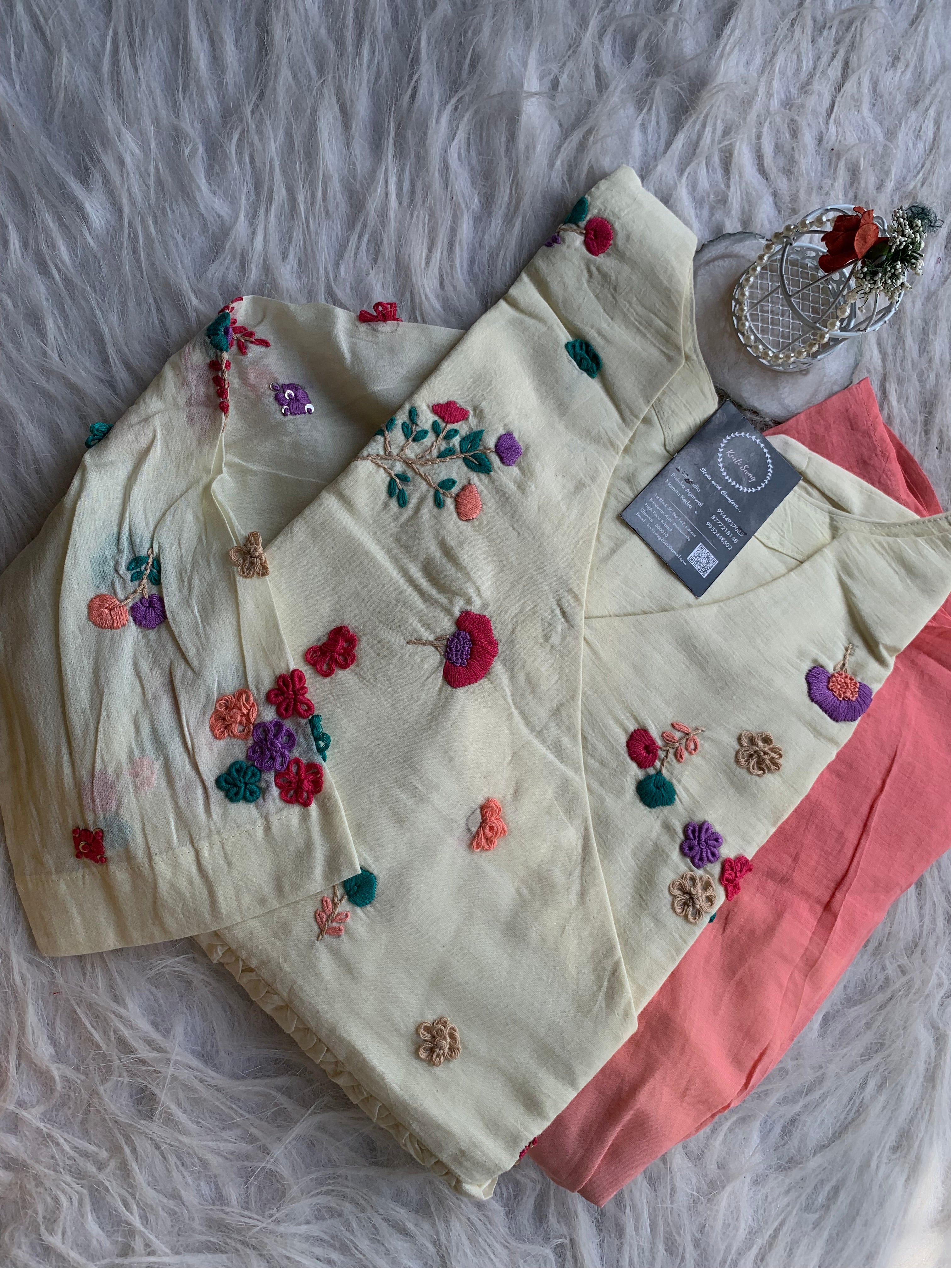 "ROSHNI" Pure Mul Cotton Kurti In Ombré Shades | KurtiSwag