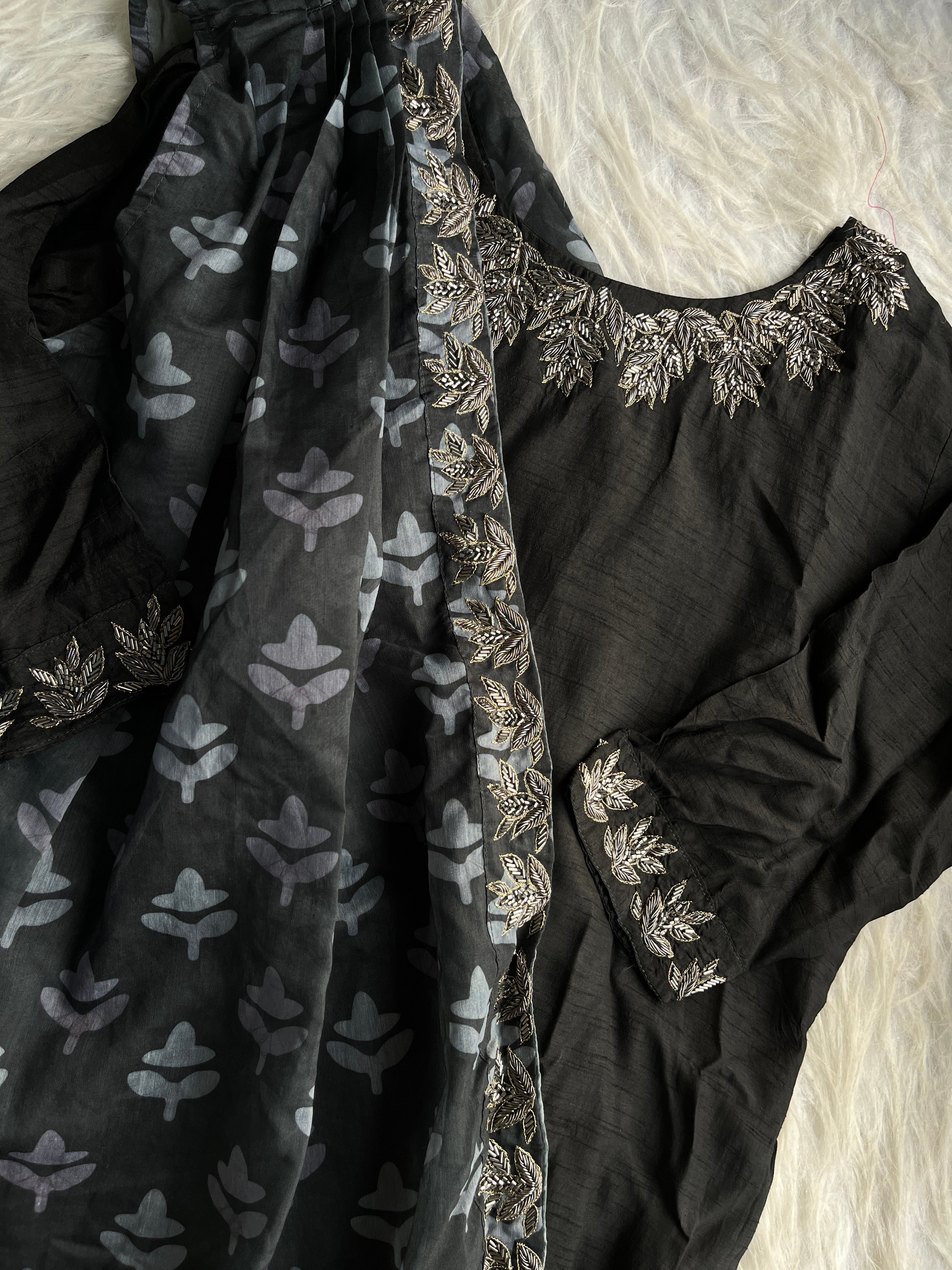 “LUXE” Dola Silk Tunic With Attached Dupatta - Indowestern✨ | KurtiSwag