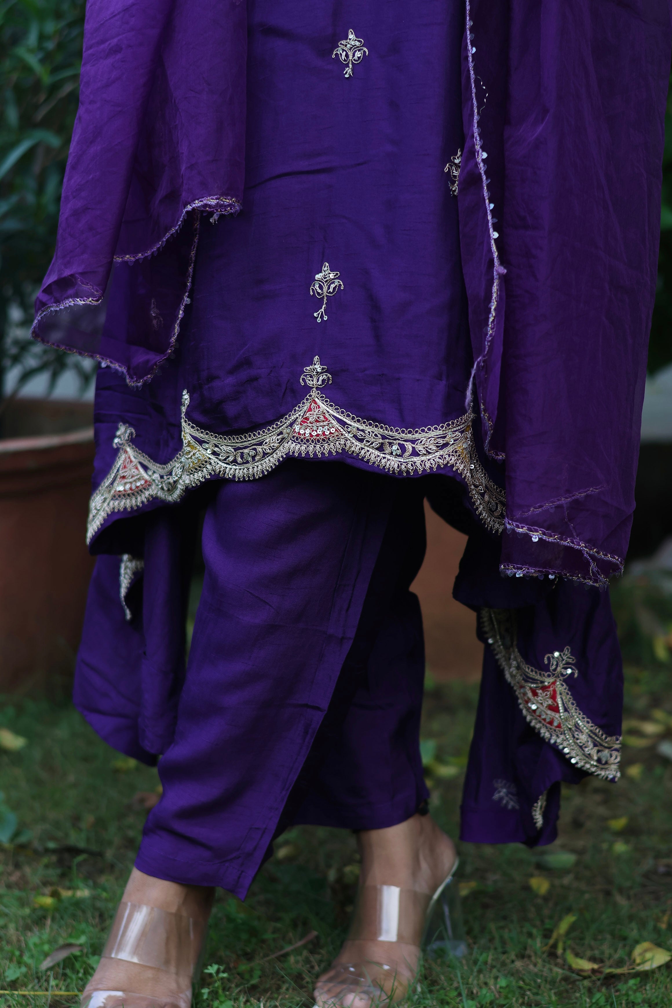 “KASHMEERA” Dola Silk Dabka Embellished Designer Suit Set ✨💕 | KurtiSwag