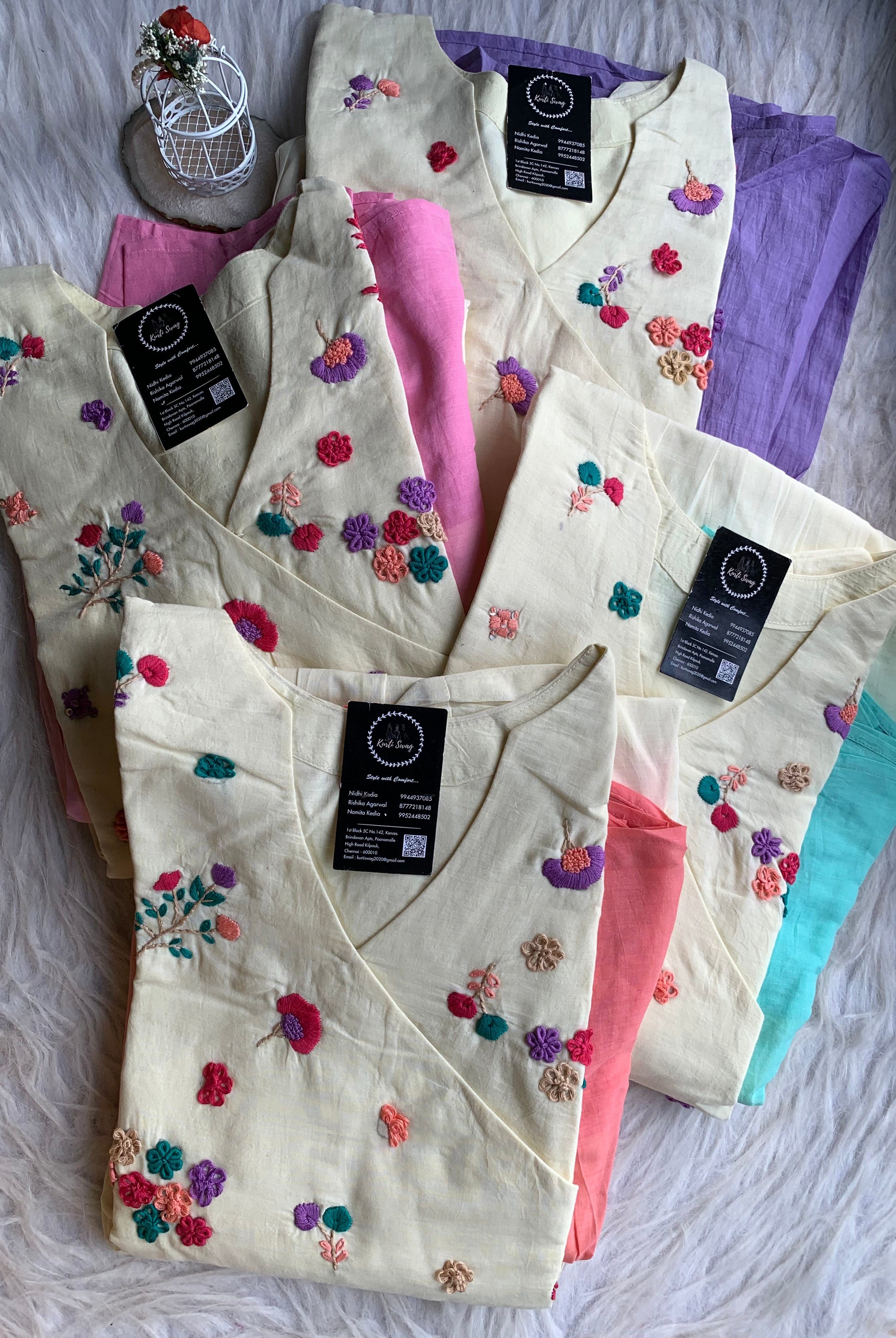 "ROSHNI" Pure Mul Cotton Kurti In Ombré Shades | KurtiSwag