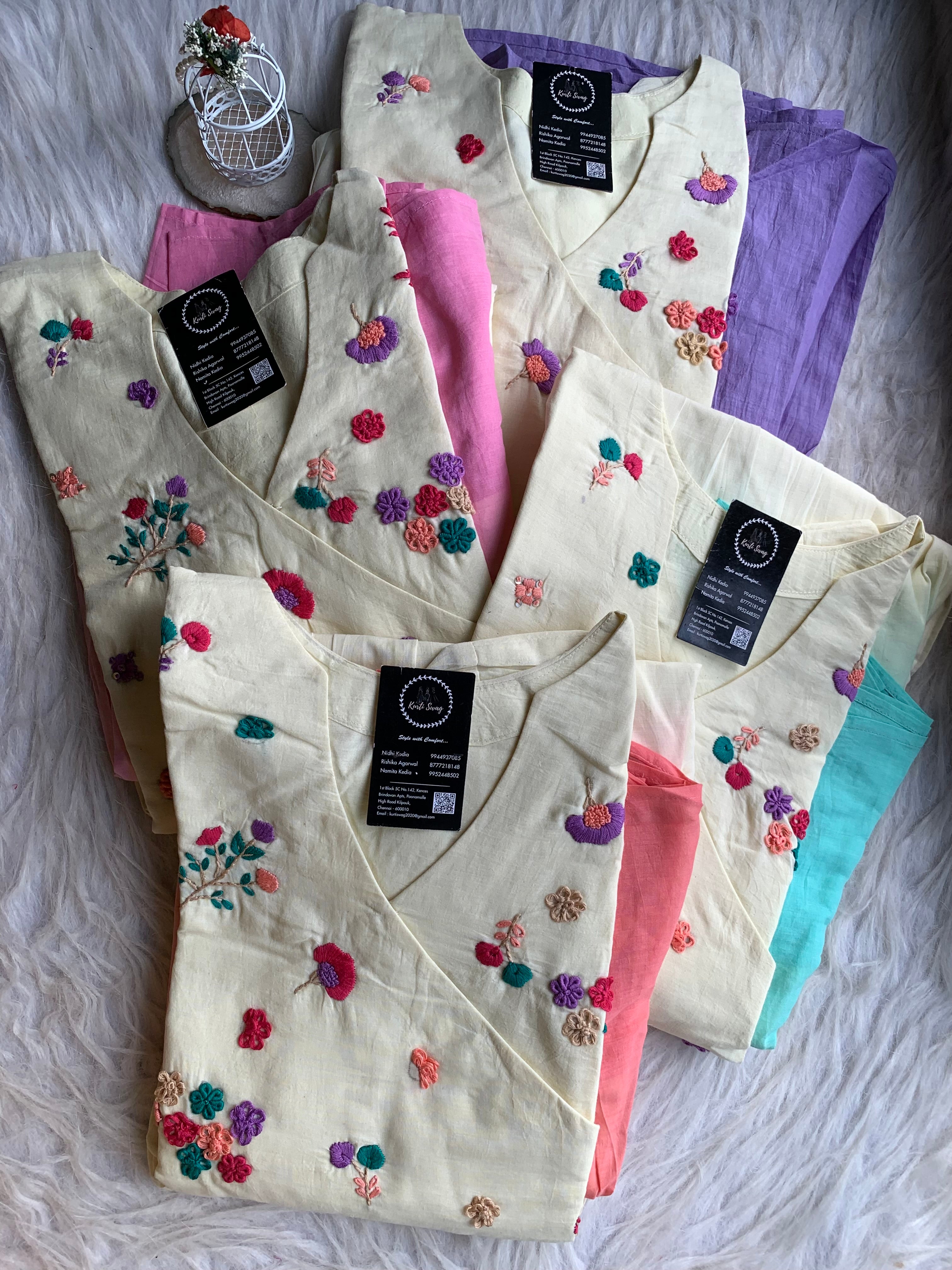 "ROSHNI" Pure Mul Cotton Kurti In Ombré Shades | KurtiSwag