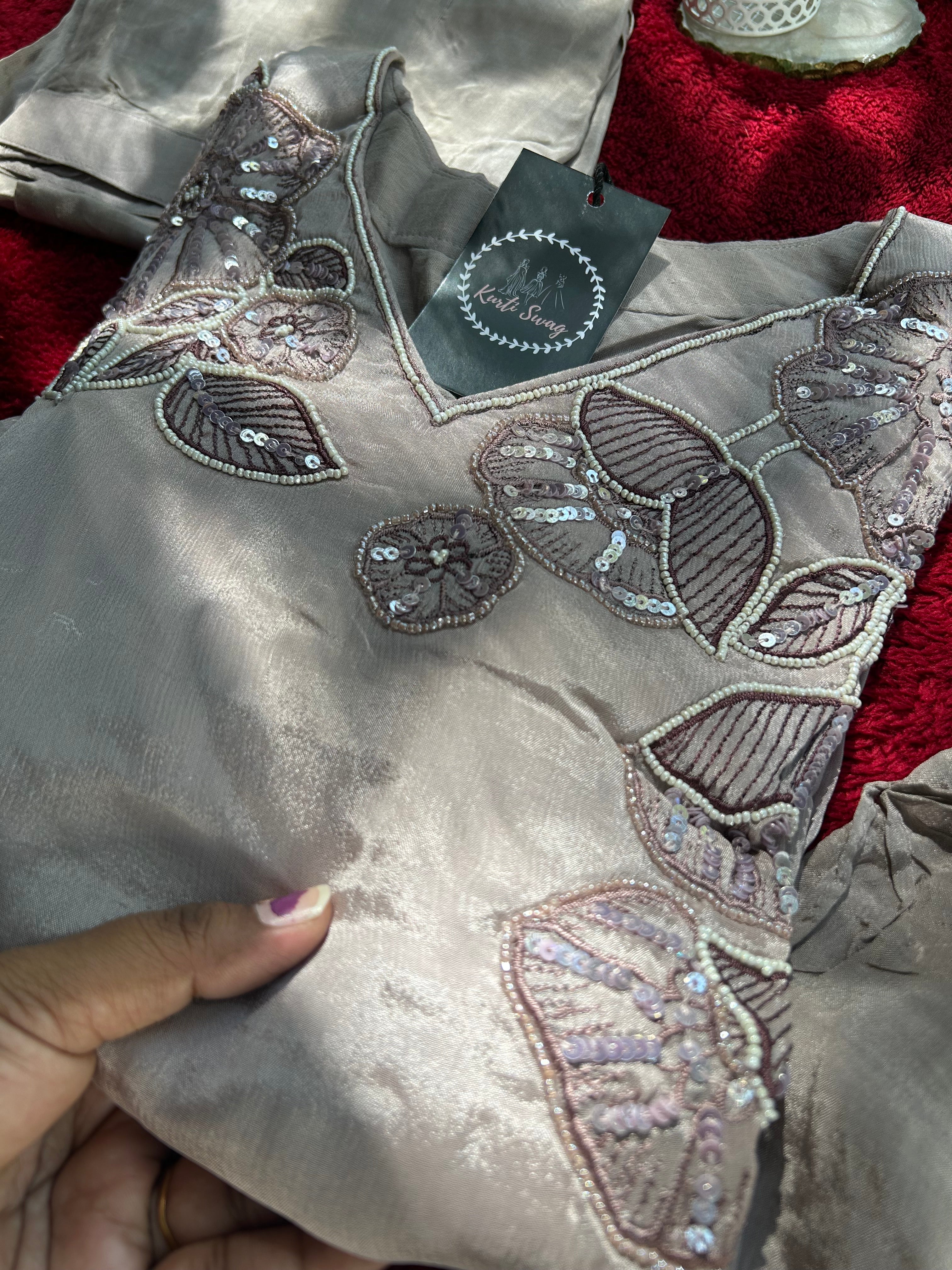 “DHARA” Chinnon Designer Suit Set ✨💕 | KurtiSwag