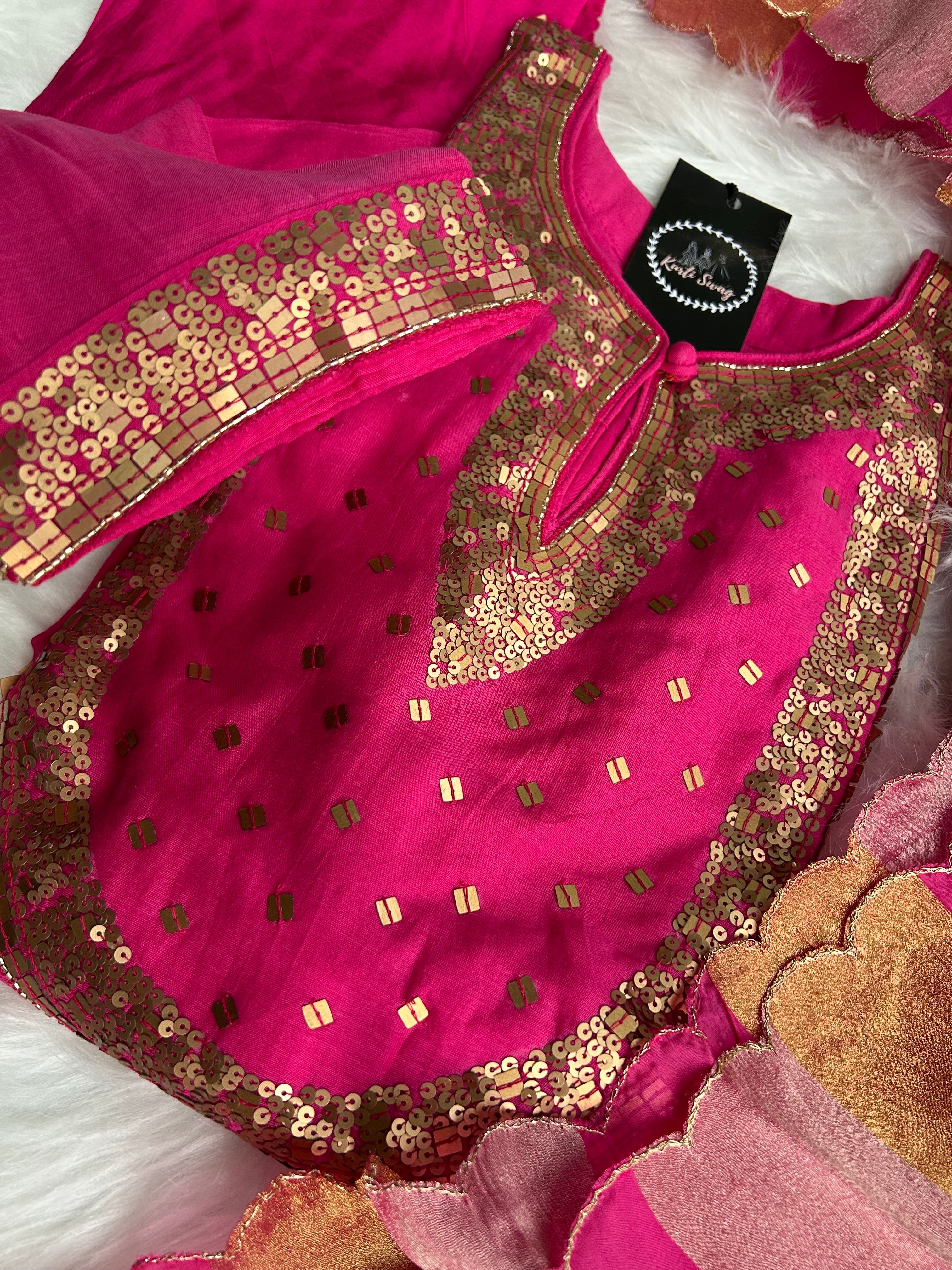 “ROSHNI” Mul Chanderi Sequence Embellished Suit Set ✨💕 | KurtiSwag