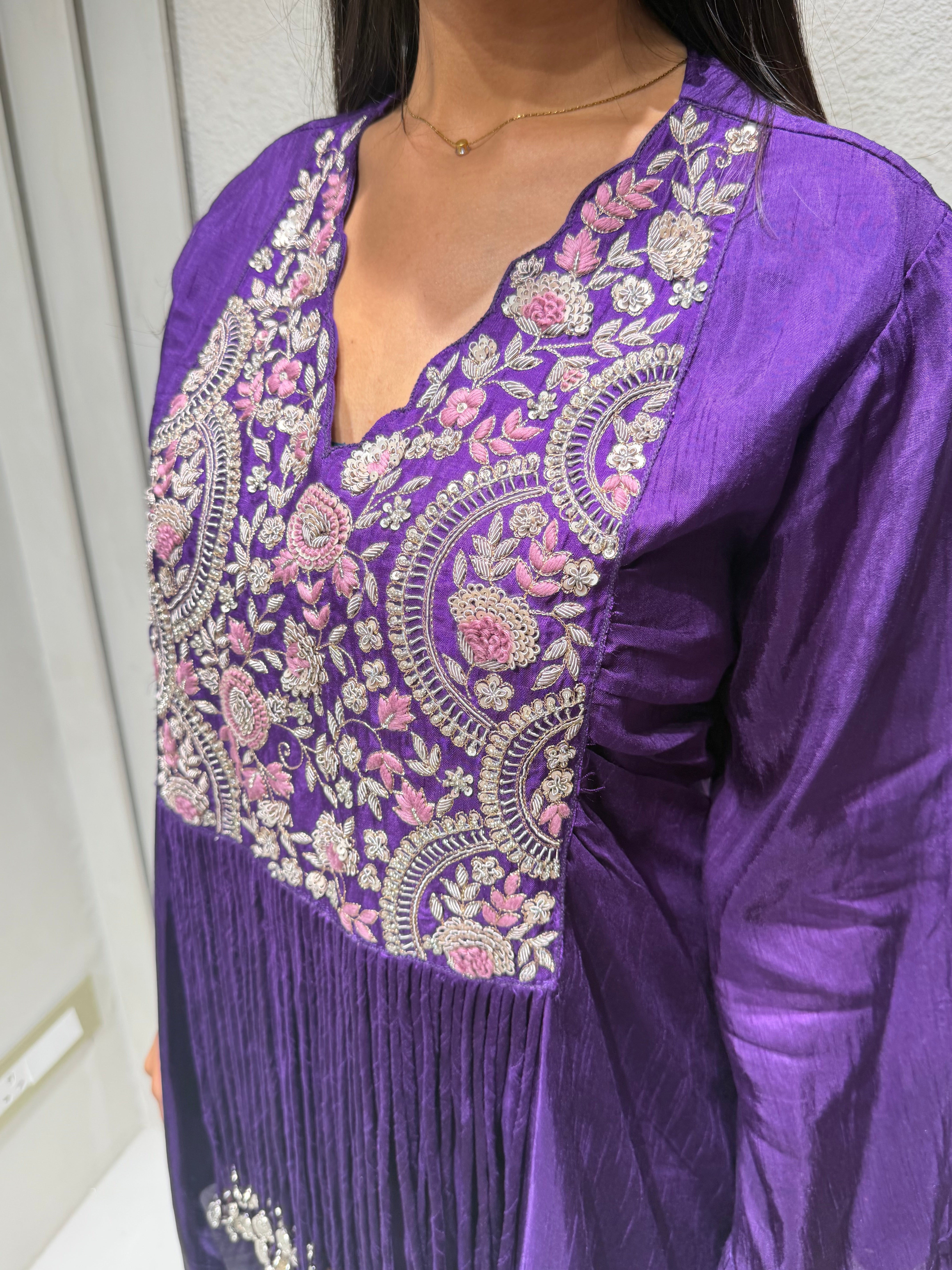 “FIDA” Designer Drape Set With Handwork ✨💕 | KurtiSwag