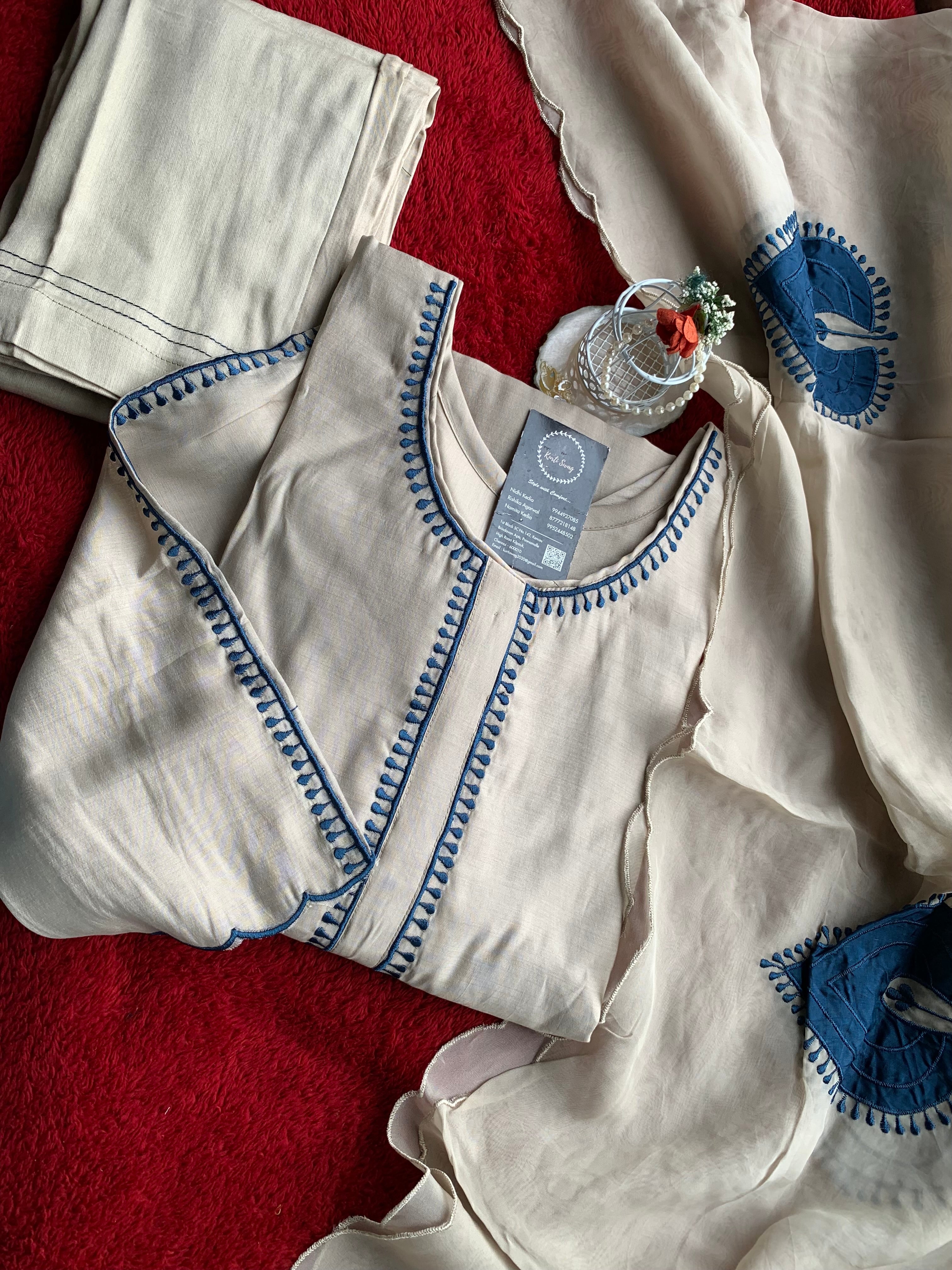 "PRIYAL" Summer Style Mul Chanderi Kurta Set🎀 | KurtiSwag