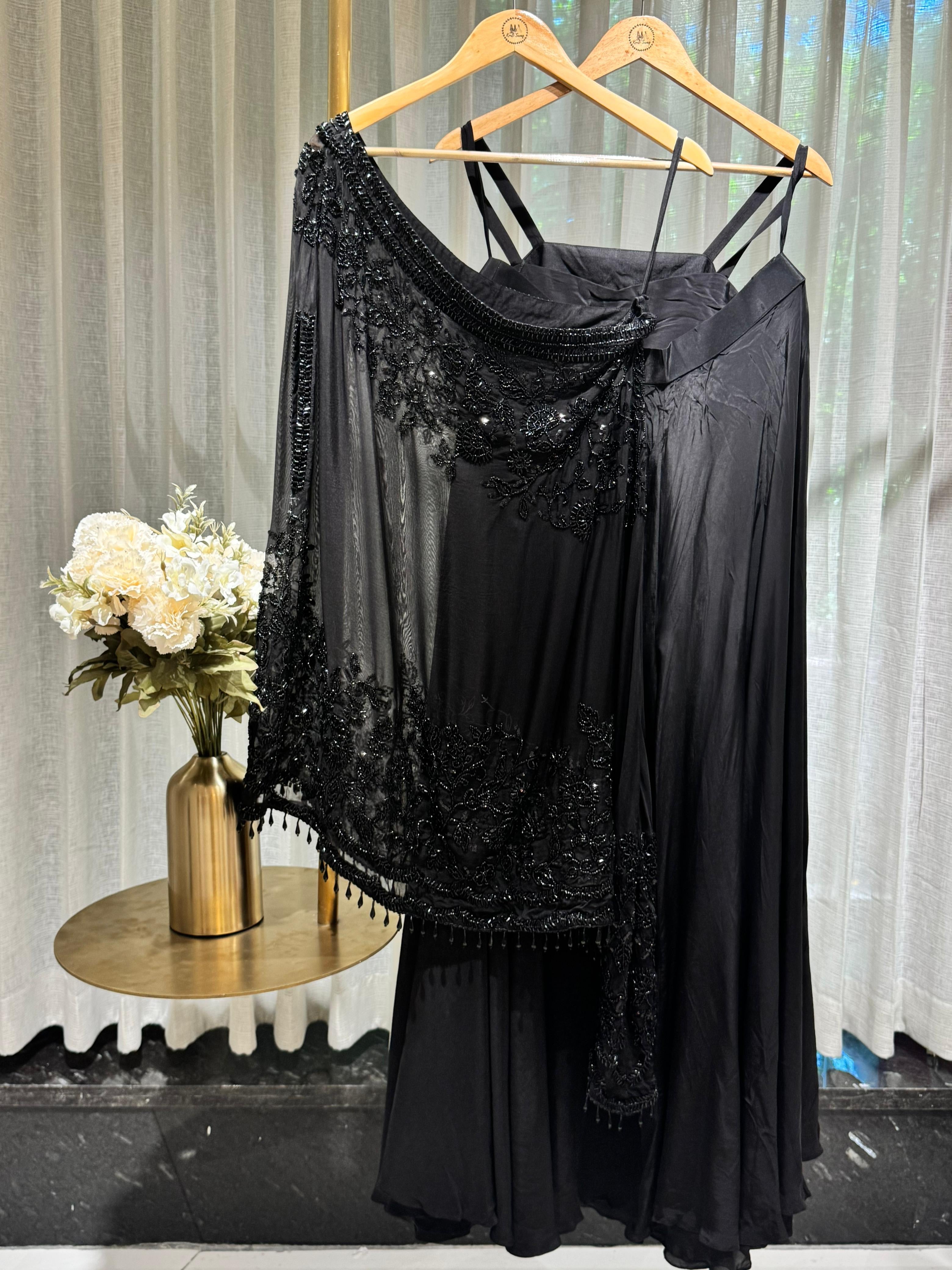 “ELIZEH” Indo Western Set With One Shoulder Cape ✨ | KurtiSwag