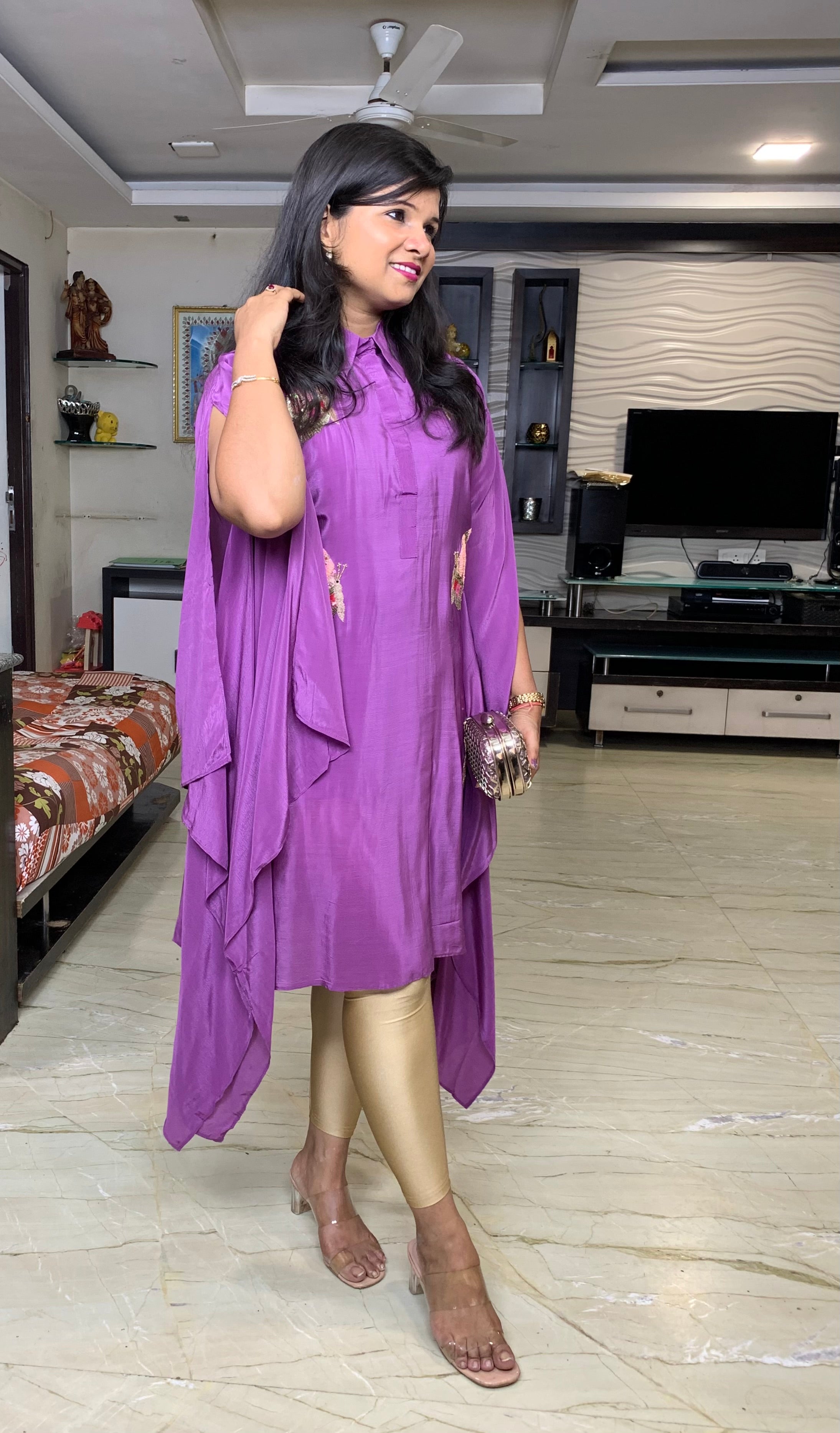 “NAISHA” Kaftan Cape Dress ✨💕 | KurtiSwag
