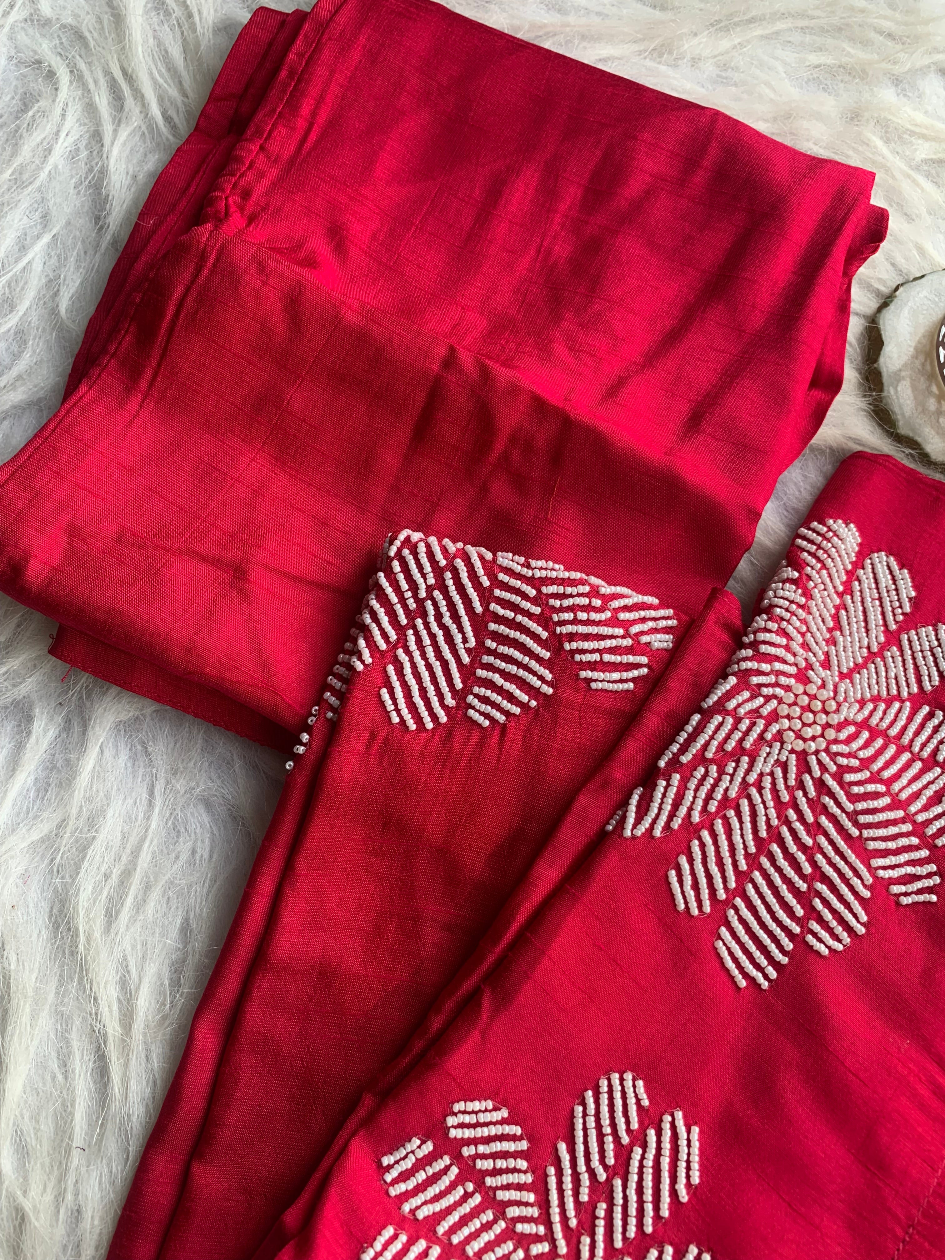 “ SANTOOR” Premium Dola Silk With Pearl Embellished Coord Set ✨💕 | KurtiSwag