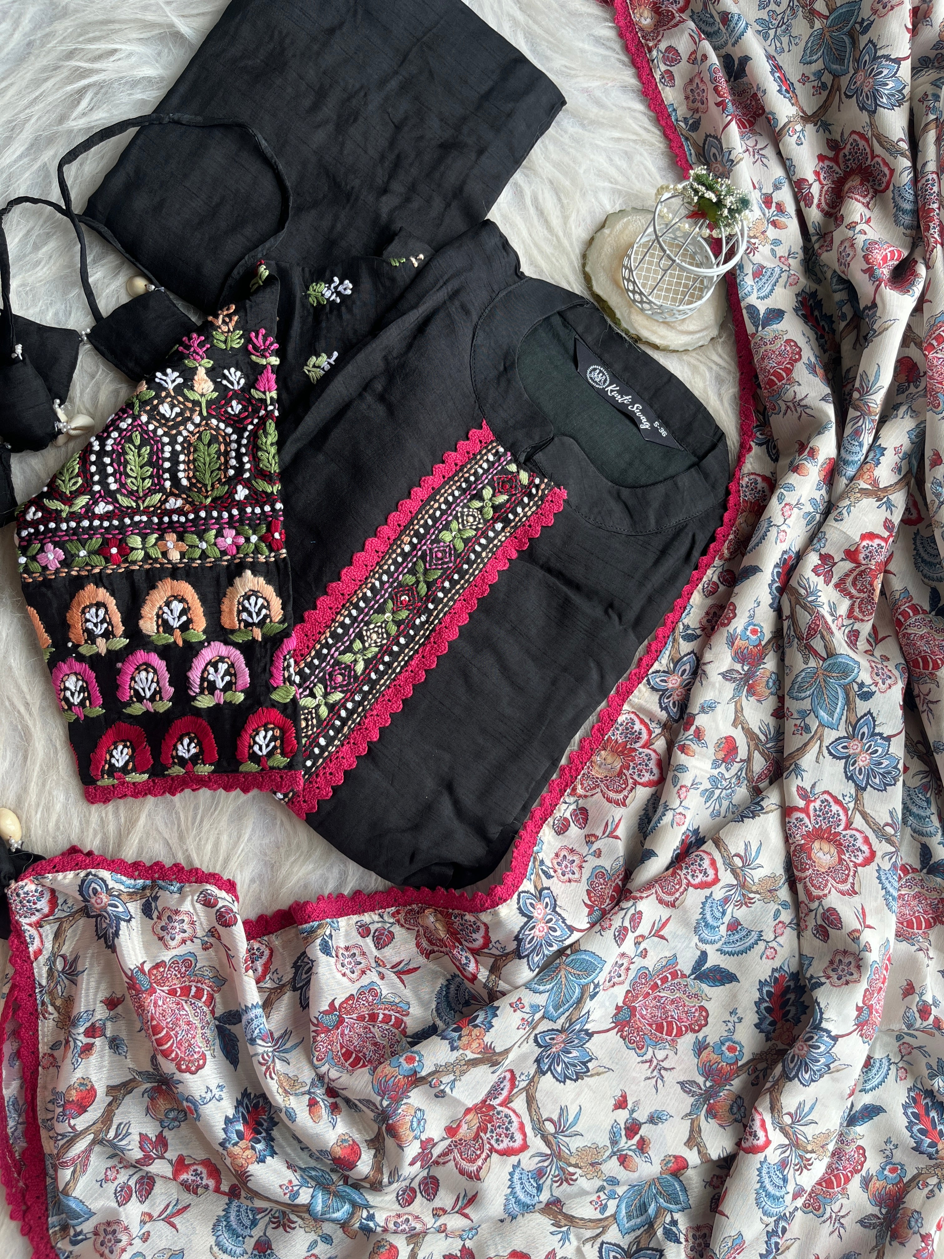 “SHABNAM” Dola Silk Thread Embroidery Suit Set ✨♥️ | KurtiSwag