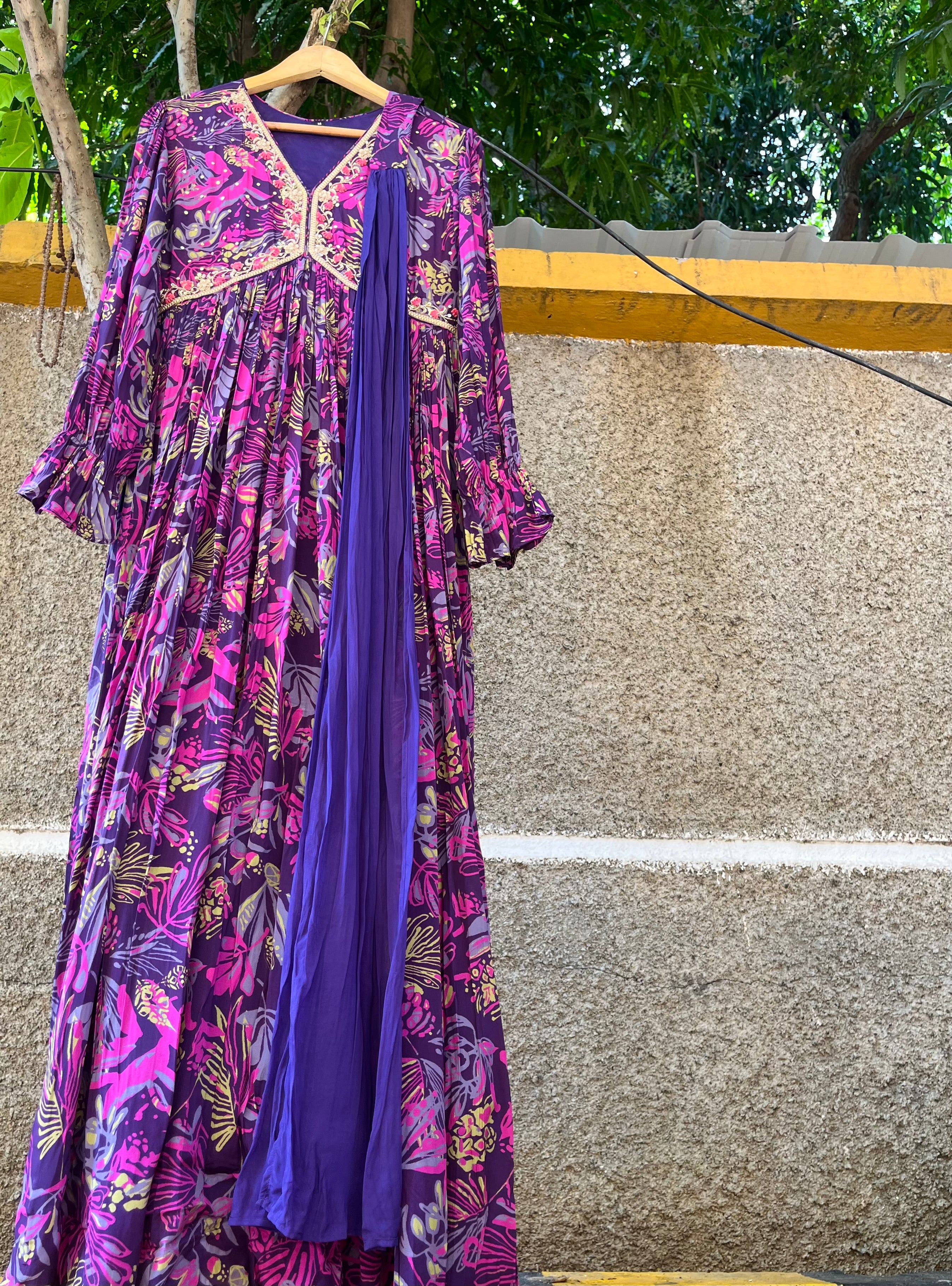 “PURPLE LUSH” Premium Muslin Gowns 💜 | KurtiSwag