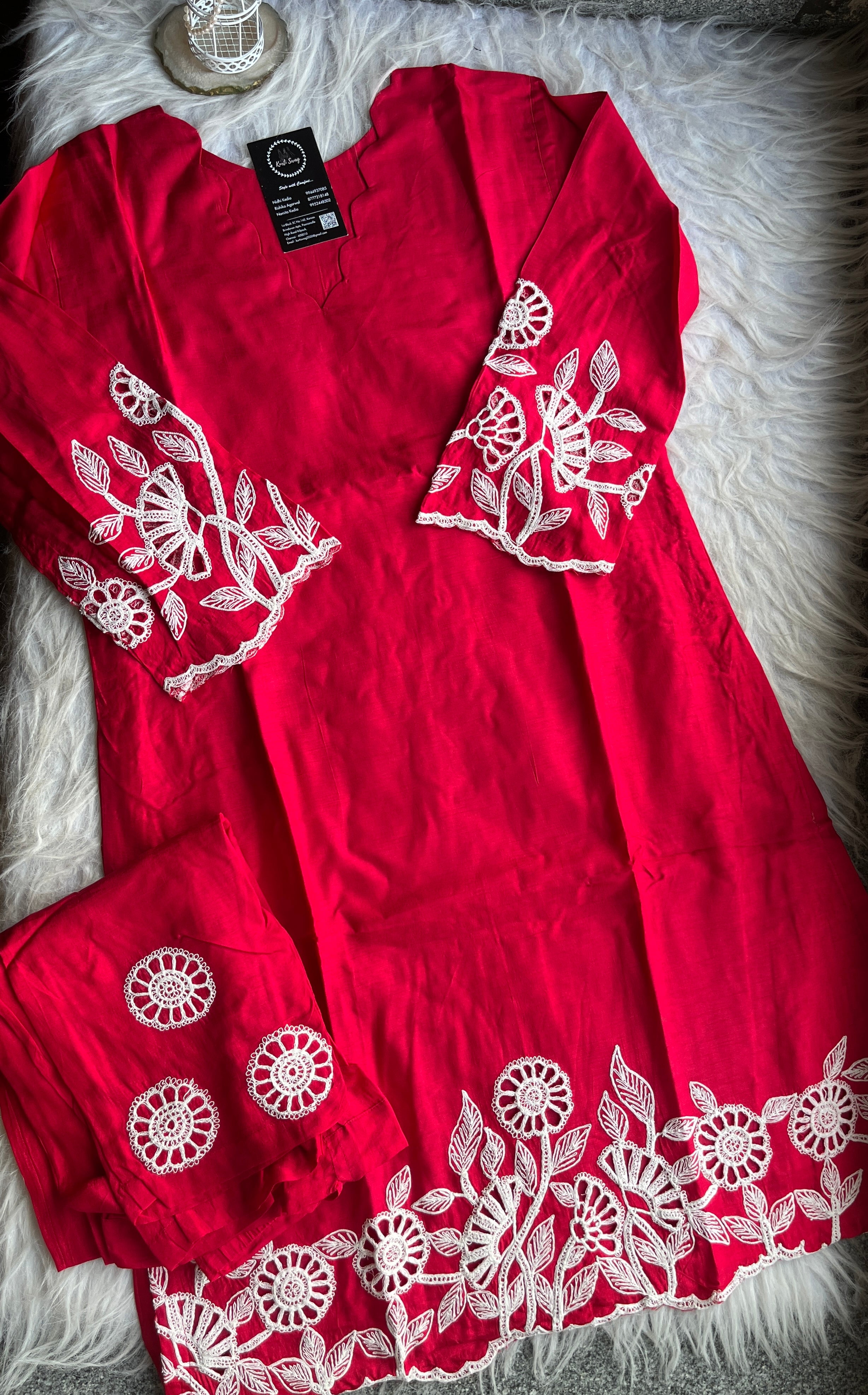 “HEERAL” Dola Silk Thread Cut Work Coord Set ✨💕 | KurtiSwag
