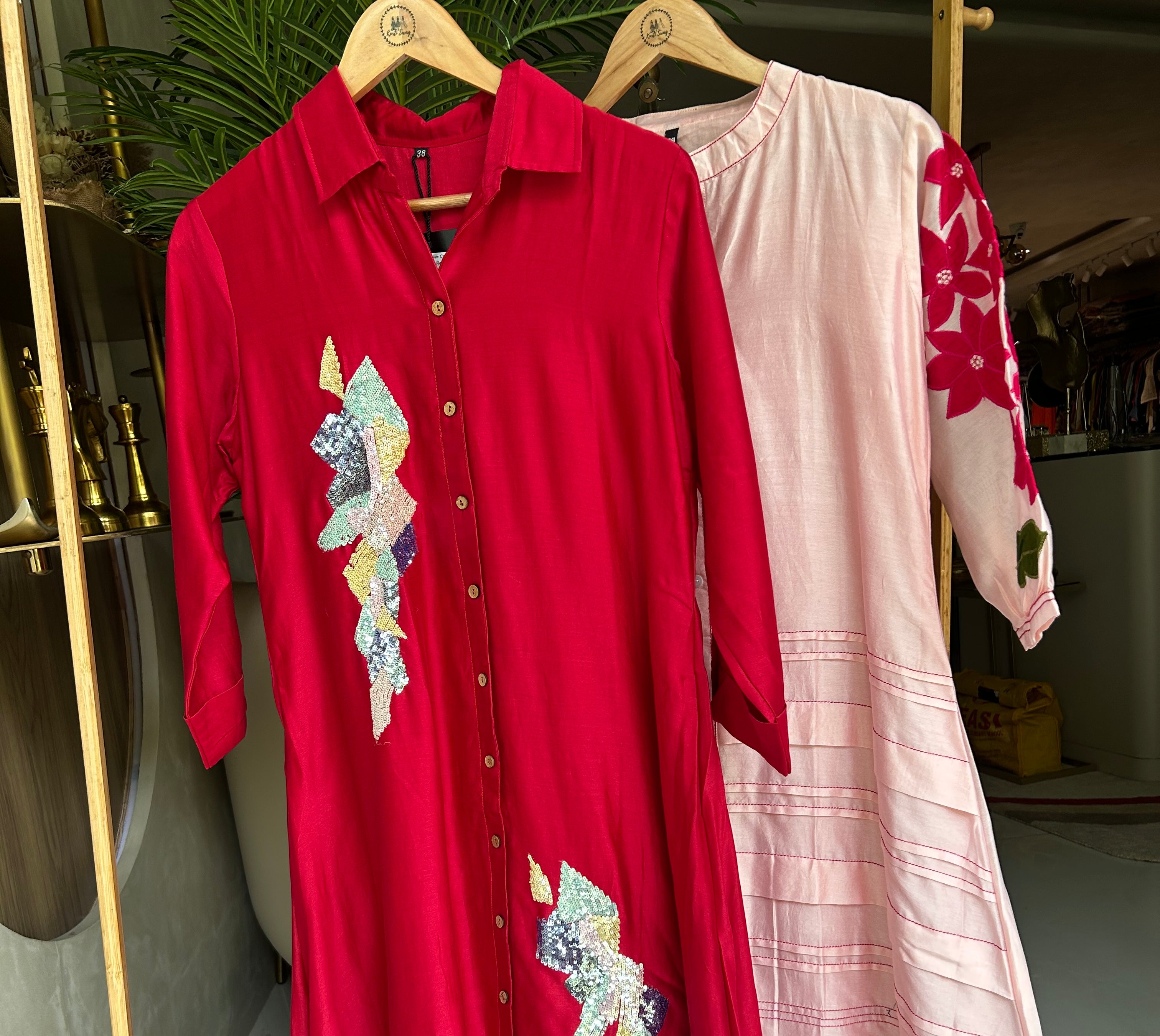 “ALEXA” Premium Chanderi Dress ❤️ | KurtiSwag