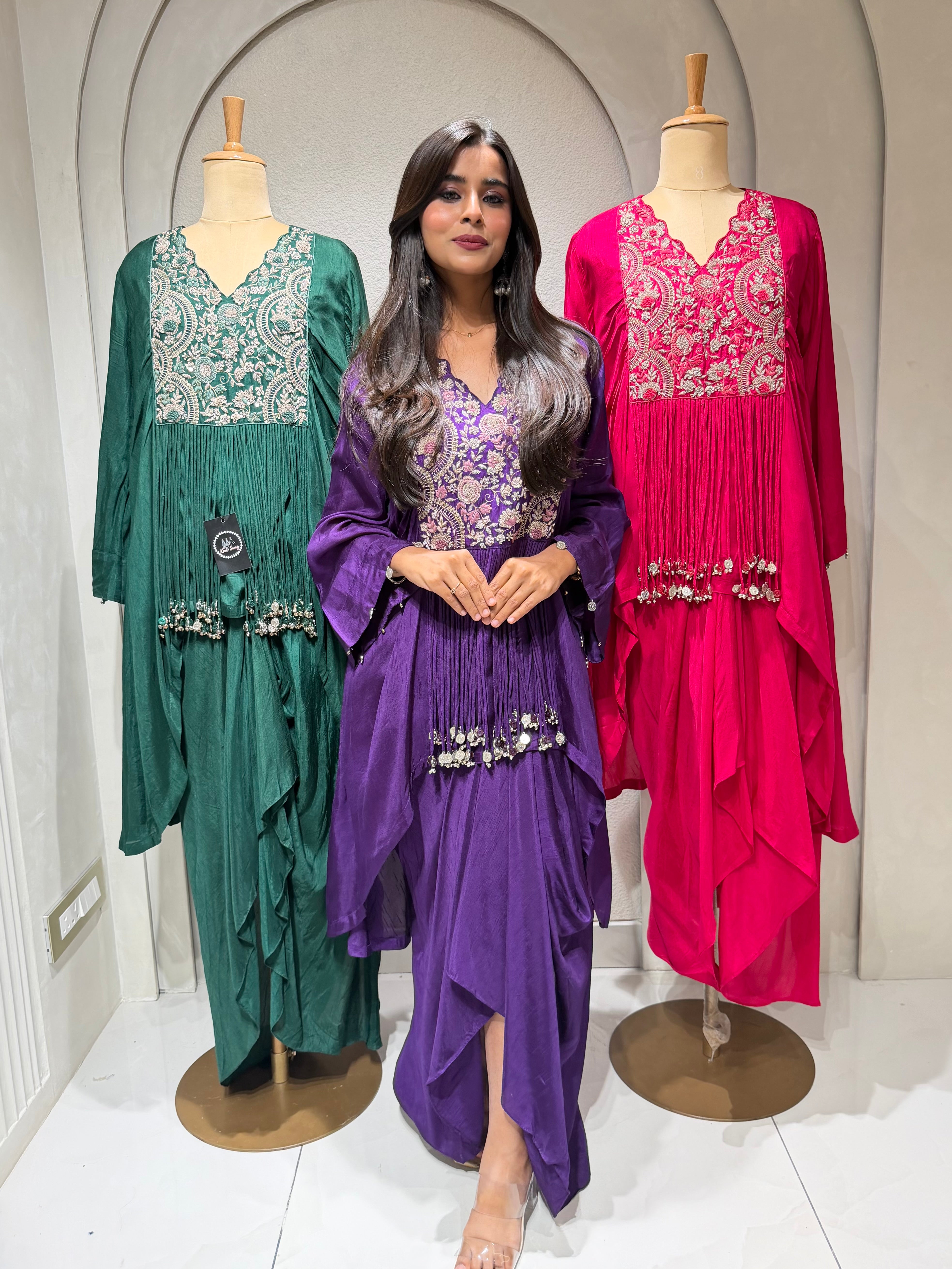 “FIDA” Designer Drape Set With Handwork ✨💕 | KurtiSwag