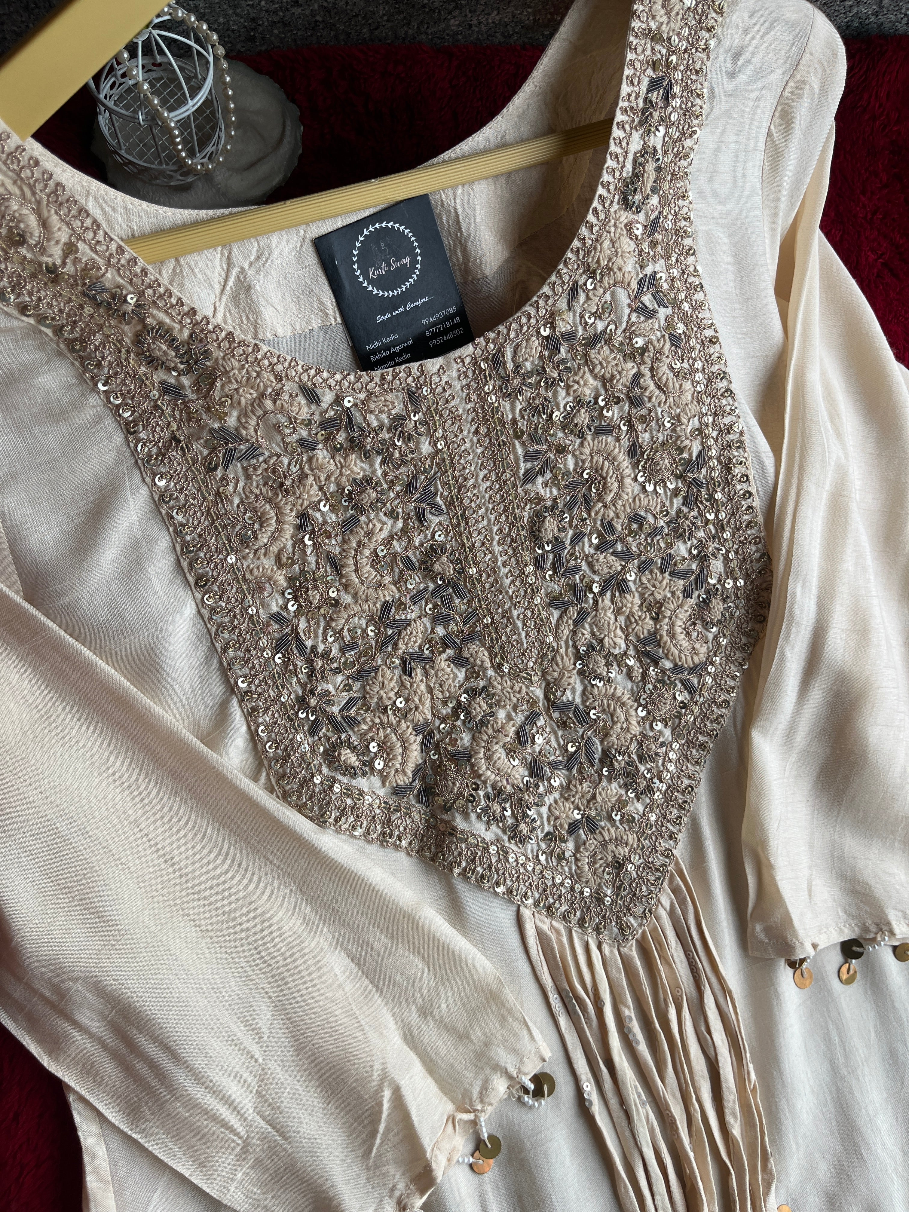 “KAAYA” Indo Western High Low Set With Plazzo And Dupatta ✨💕 | KurtiSwag