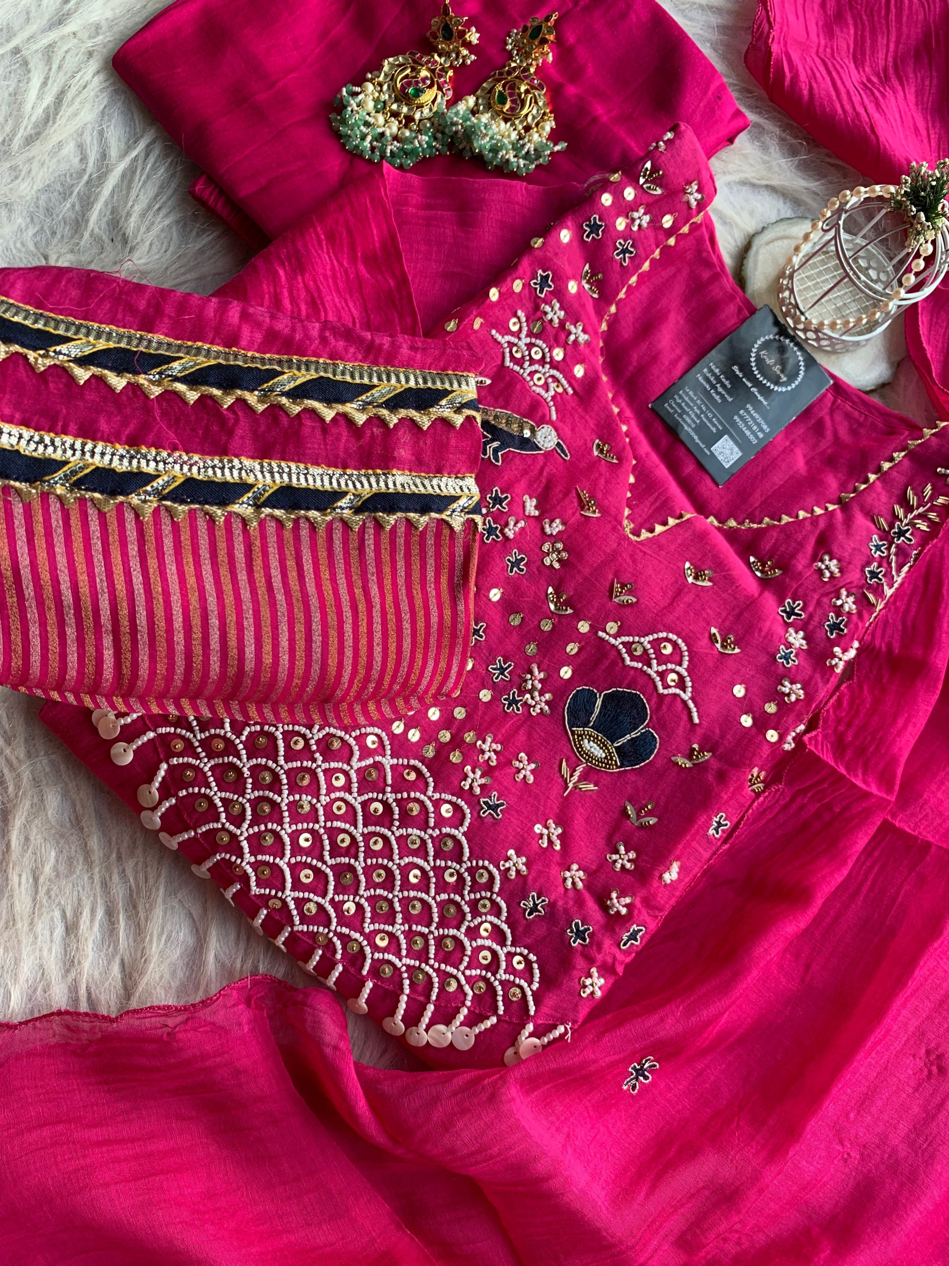 “GULNAAZ” Premium Mul Chanderi Festive Suit Set ✨💕 | KurtiSwag